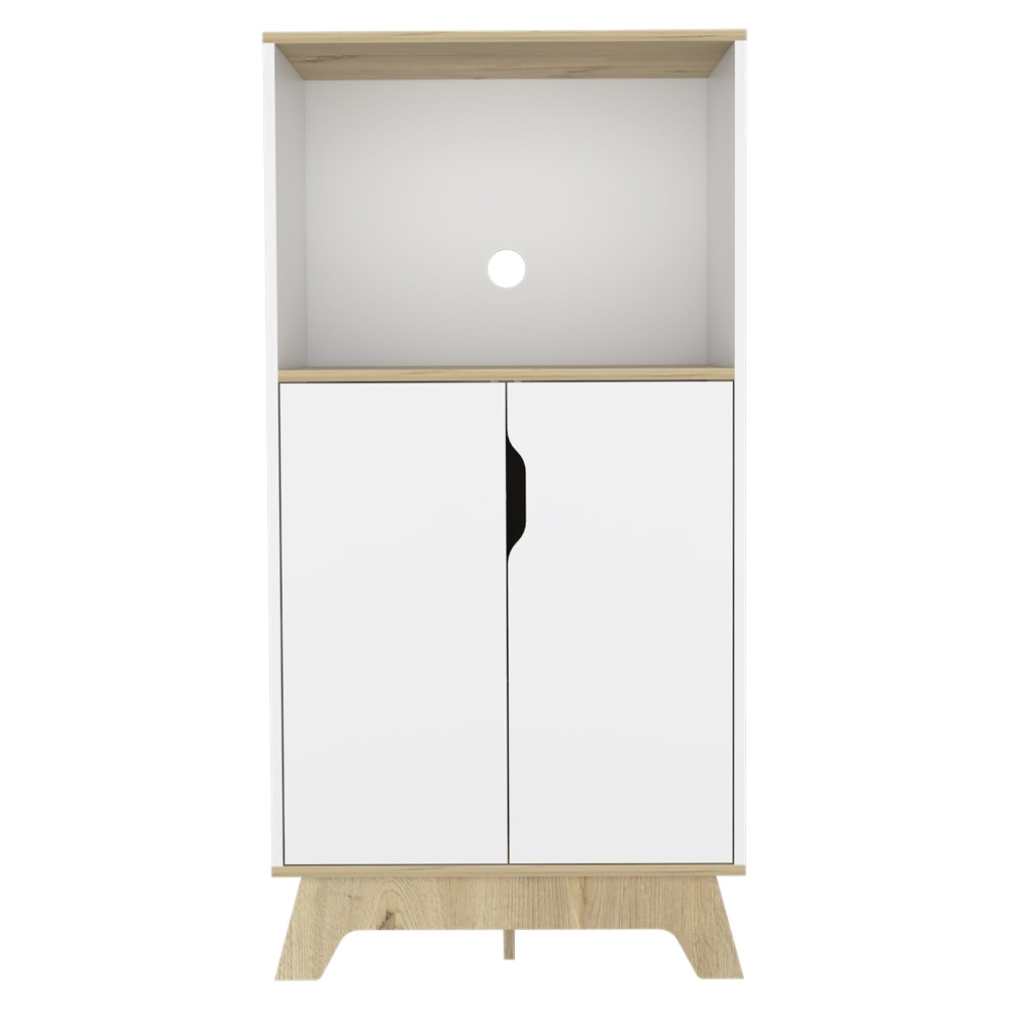 MUEBLE PARA MICROONDAS BI-COLOR 130X65X40 CM BLANCO Y DUNA - 7