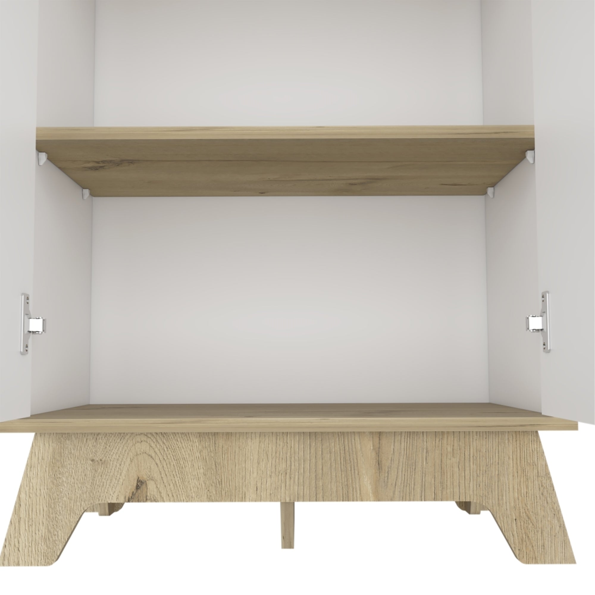 MUEBLE PARA MICROONDAS BI-COLOR 130X65X40 CM BLANCO Y DUNA - 9