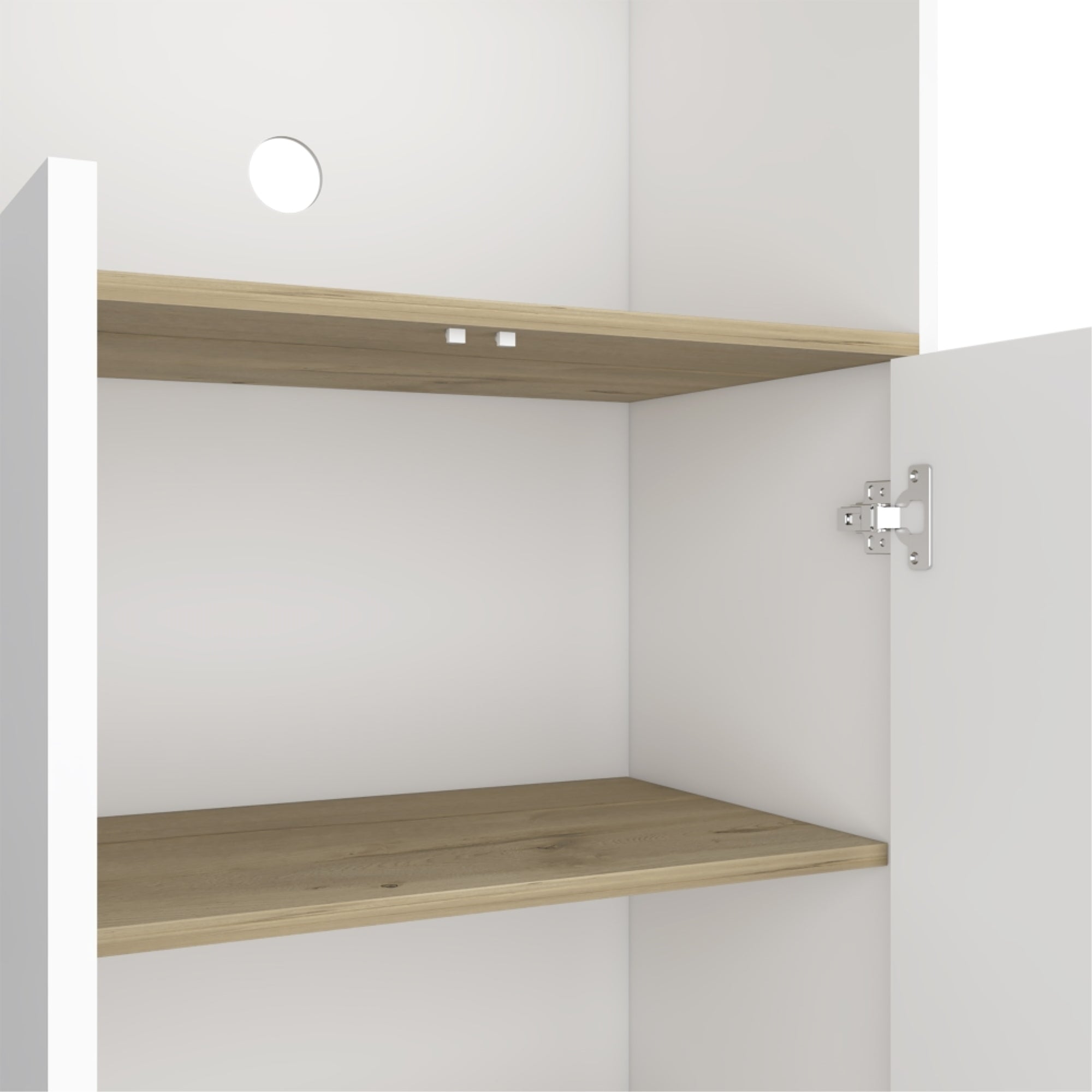 MUEBLE PARA MICROONDAS BI-COLOR 130X65X40 CM BLANCO Y DUNA - 11