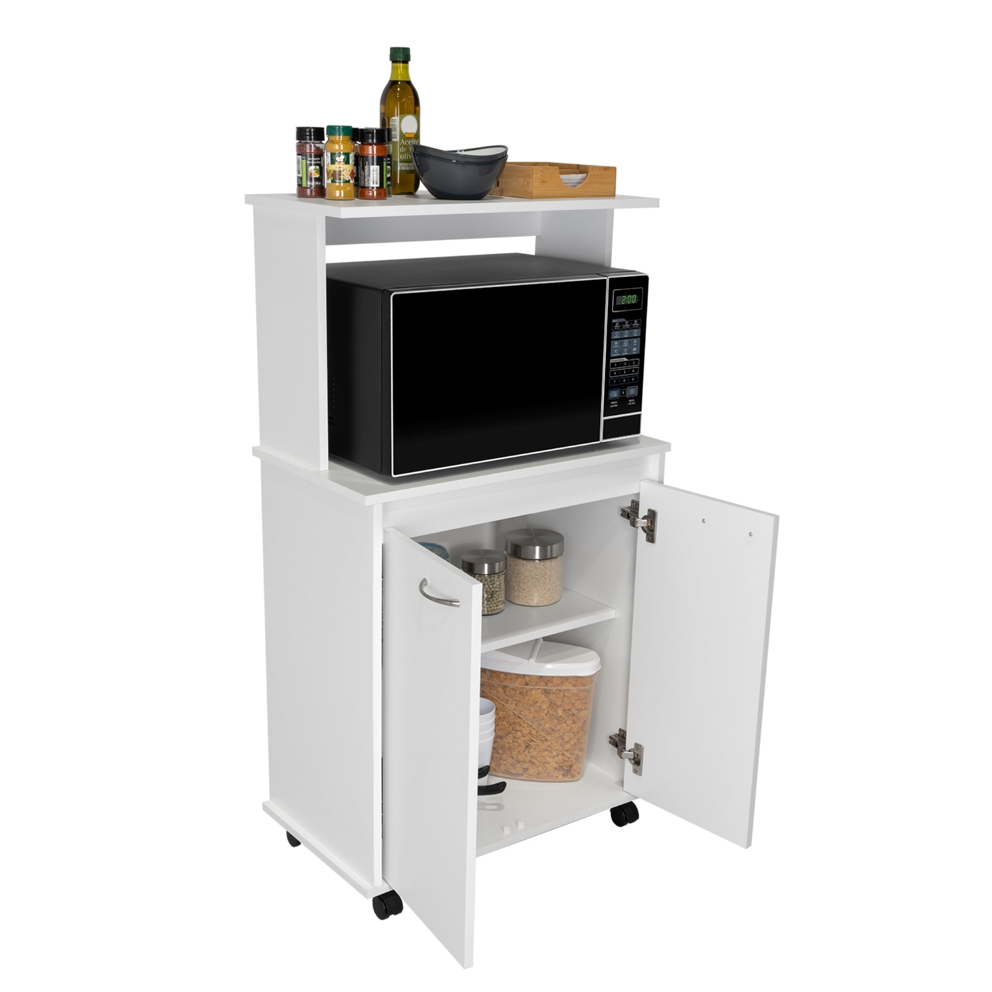 MUEBLE PARA MICROONDAS KITCHEN BLANCO 113,5X63X36 CM - 1
