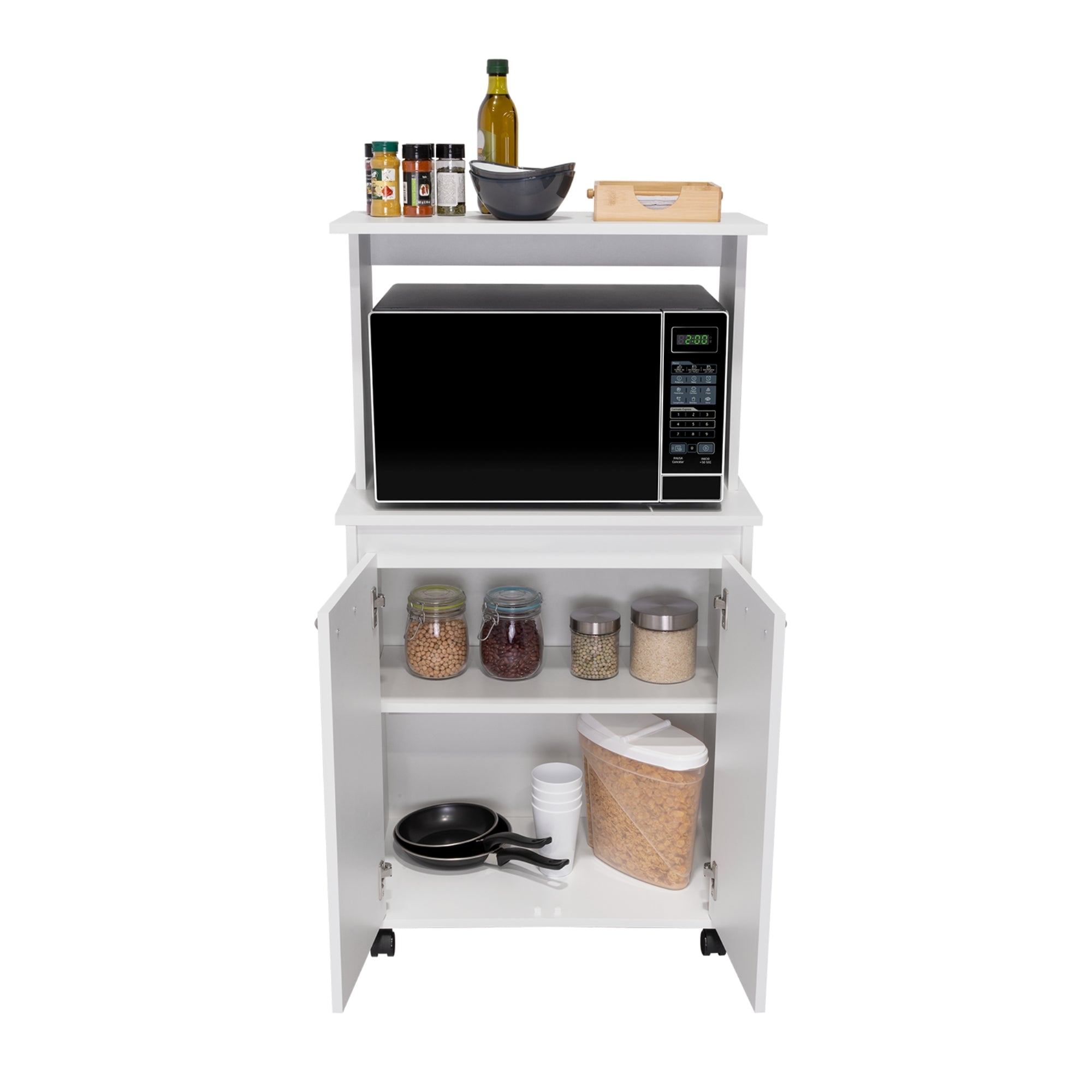 MUEBLE PARA MICROONDAS KITCHEN BLANCO 113,5X63X36 CM - 4
