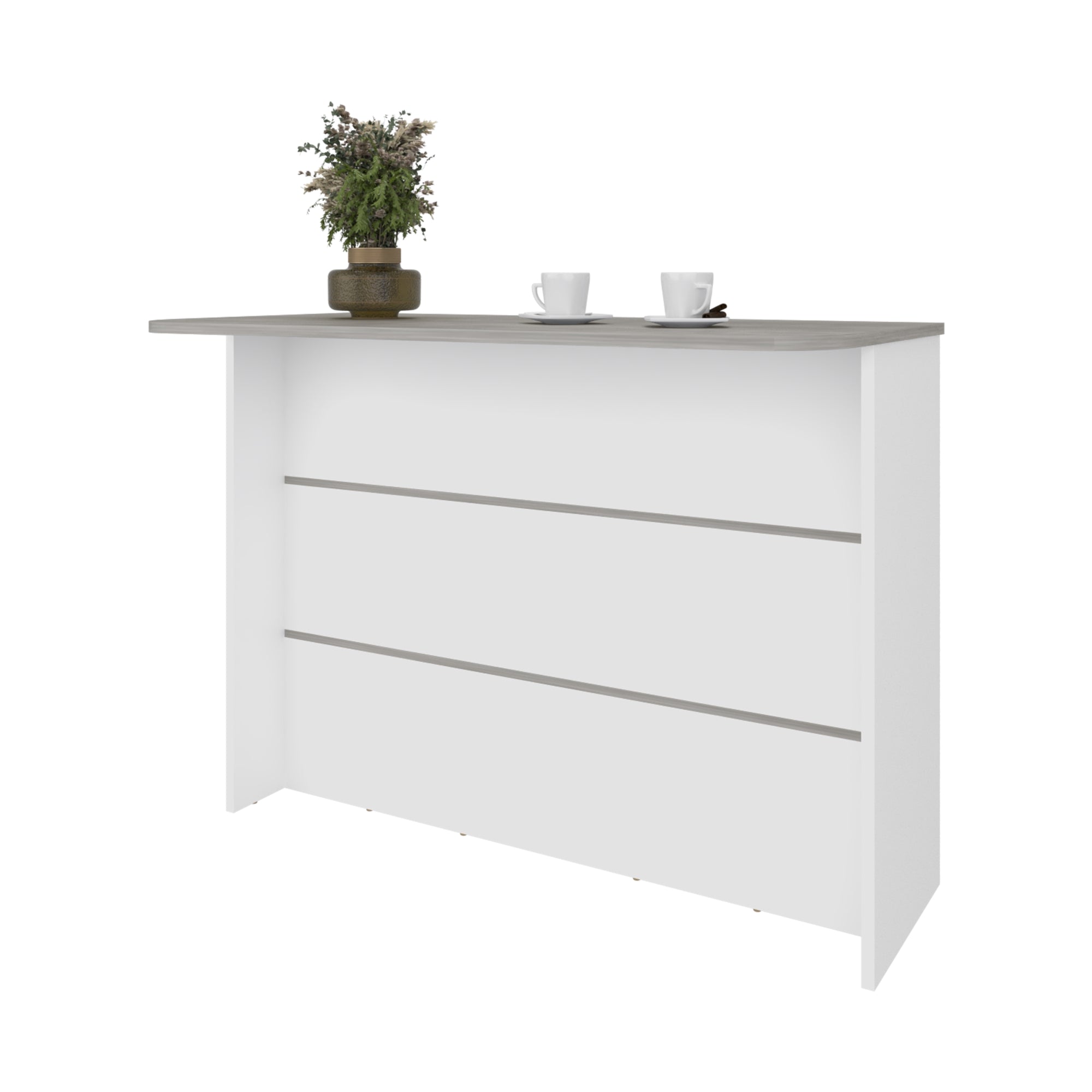 ISLA DE COCINA FENDI GRIS Y BLANCO 90X120X60 CM - 1