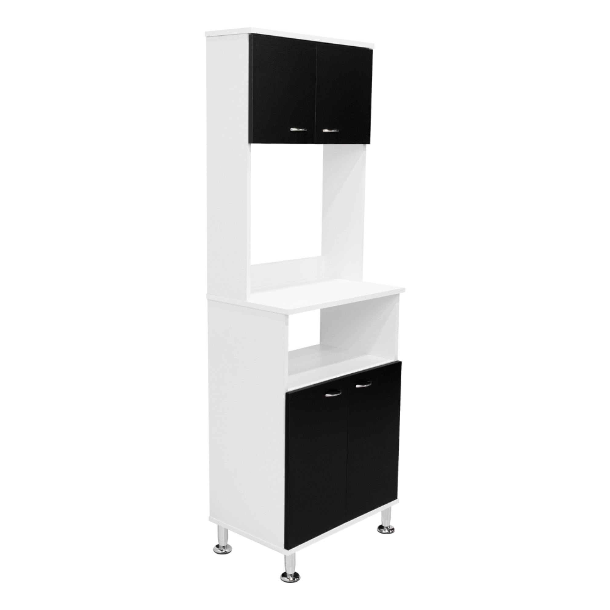MUEBLE PARA MICROONDAS KITCHEN-54 BLANCO Y WENGUE 160X54X35 CM - 5