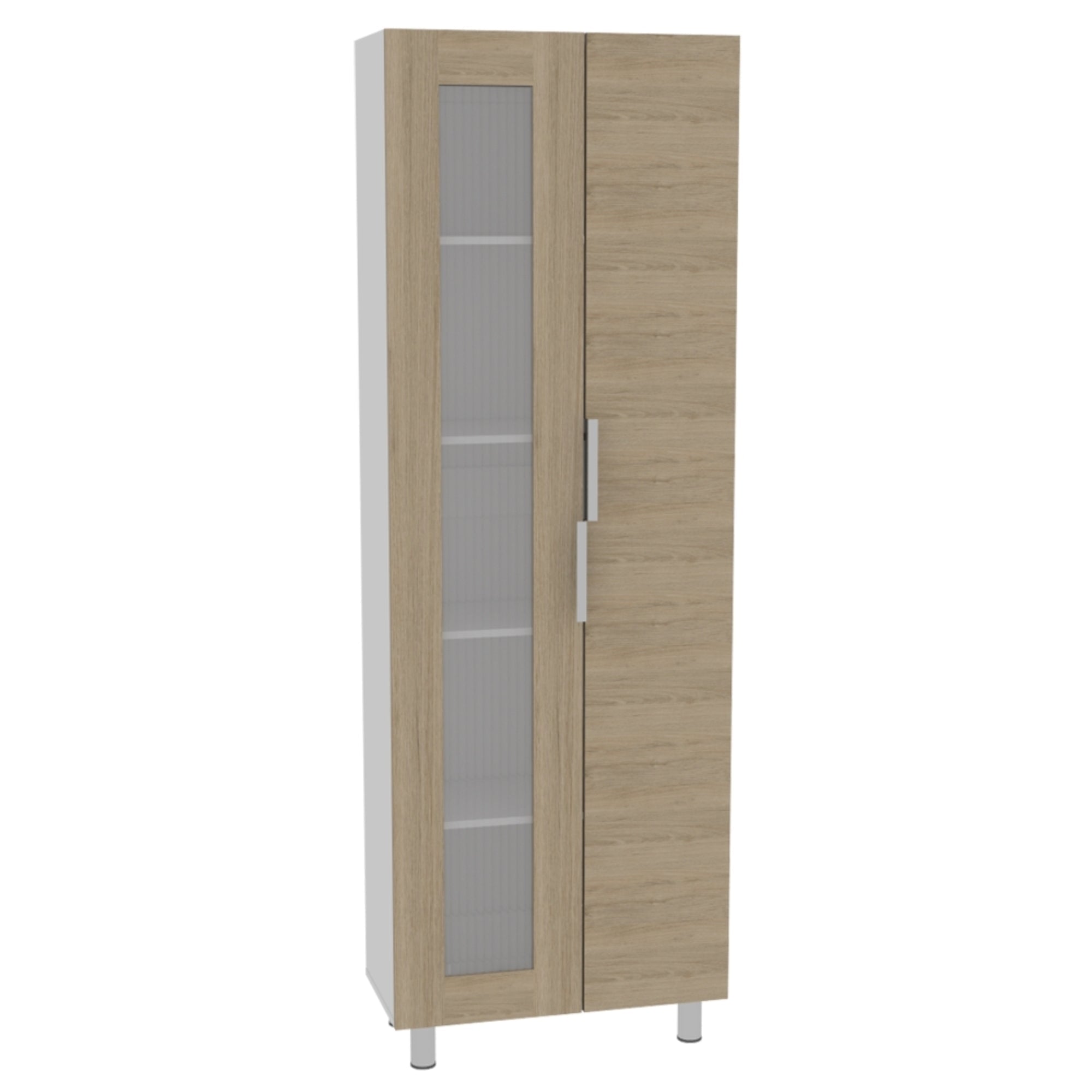 DESPENSA FENDI 2 PUERTAS 205X70X35,8 CM ROVERE Y BLANCO - 3