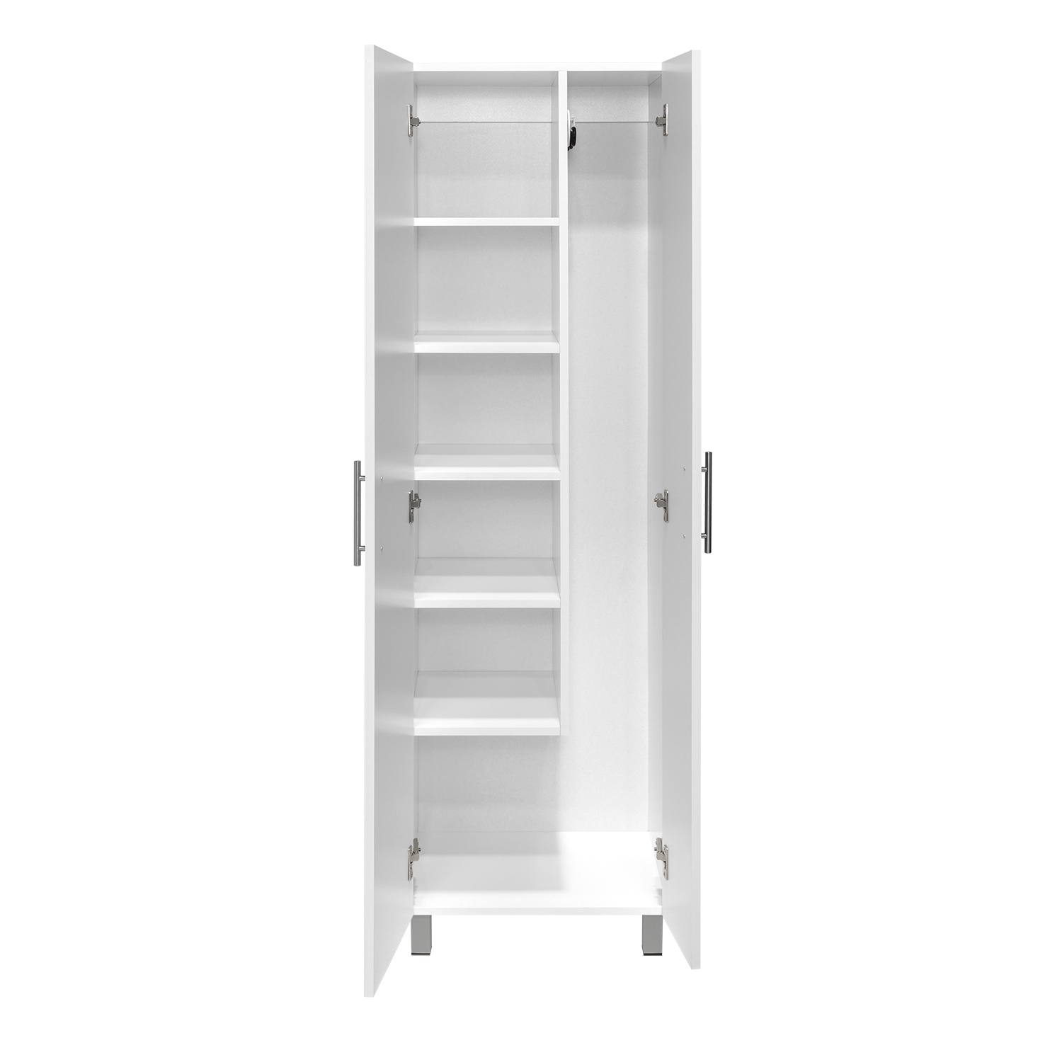 MUEBLE DE ASEO NALA MULTIUSOS 2 PUERTAS Y COLGADORES BLANCO - 6