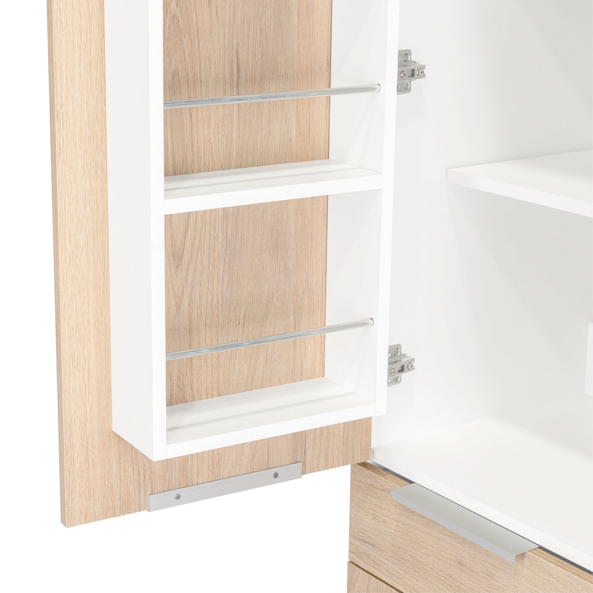 DESPENSA DE COCINA MELIA 2 PUERTAS 1 CAJON ROVERE Y BLANCO - 6