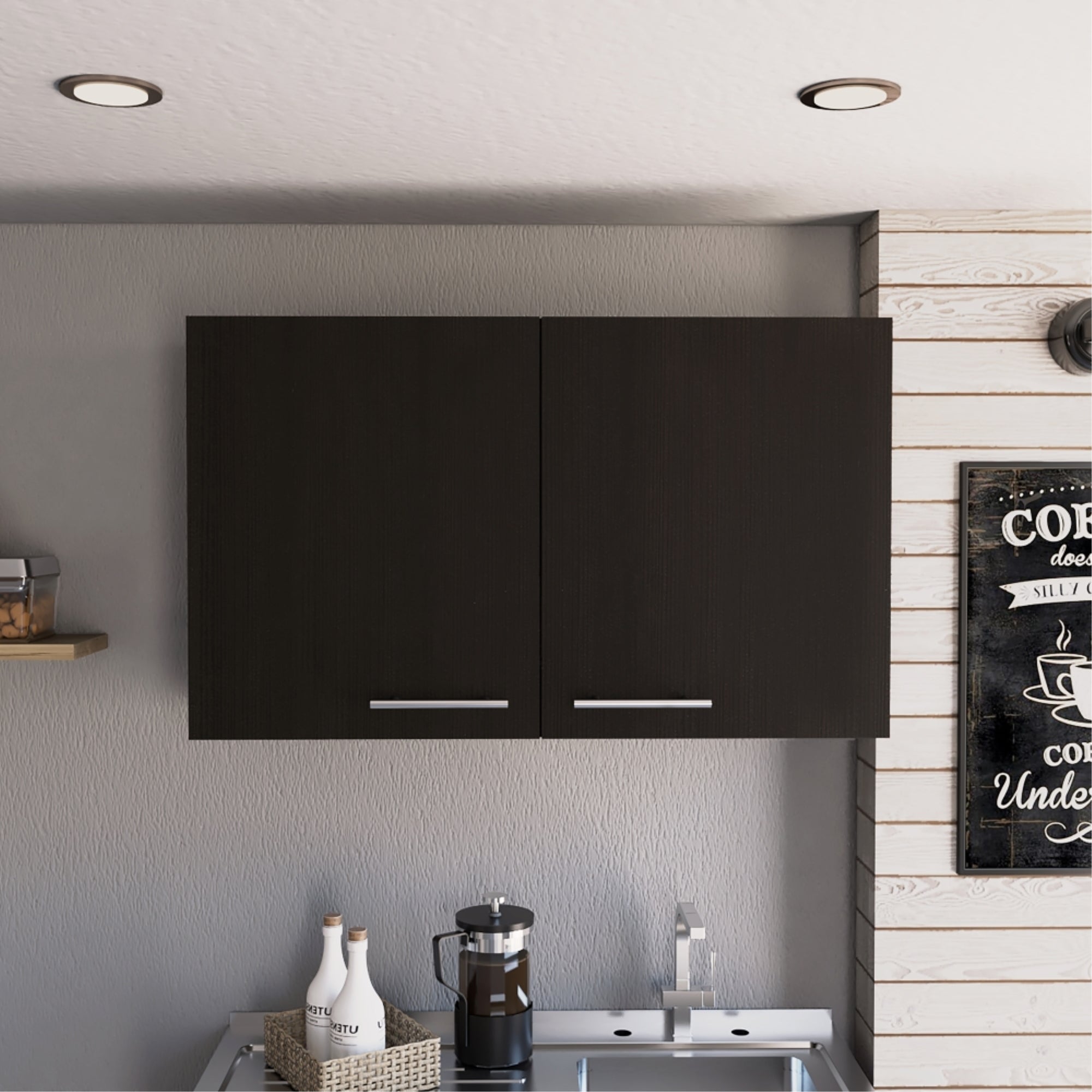 MUEBLE DE COCINA AEREO MANCHESTER 2 PUERTAS WENGUE - 5