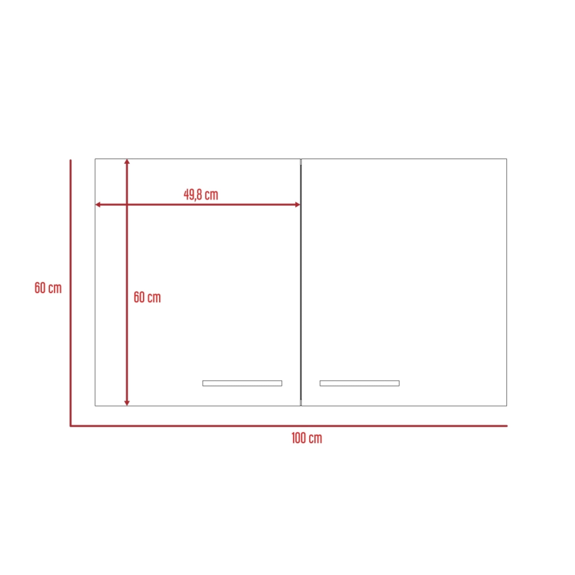 MUEBLE DE COCINA AEREO MANCHESTER 2 PUERTAS WENGUE - 8