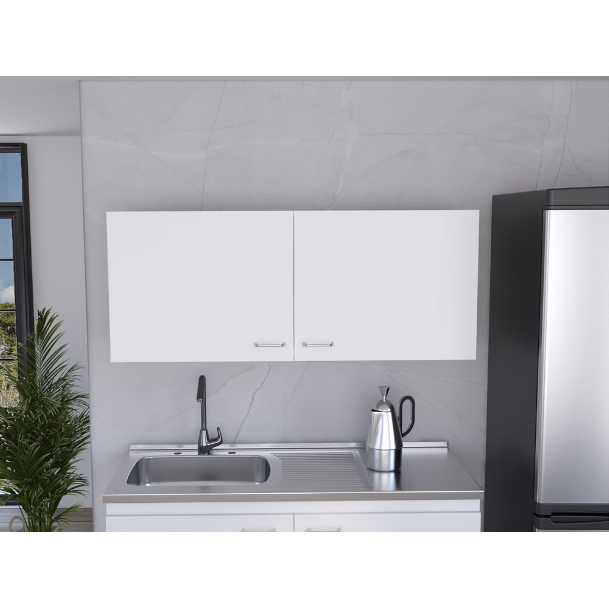 MUEBLE DE COCINA MURAL NAPOLES 120CM BLANCO - 5