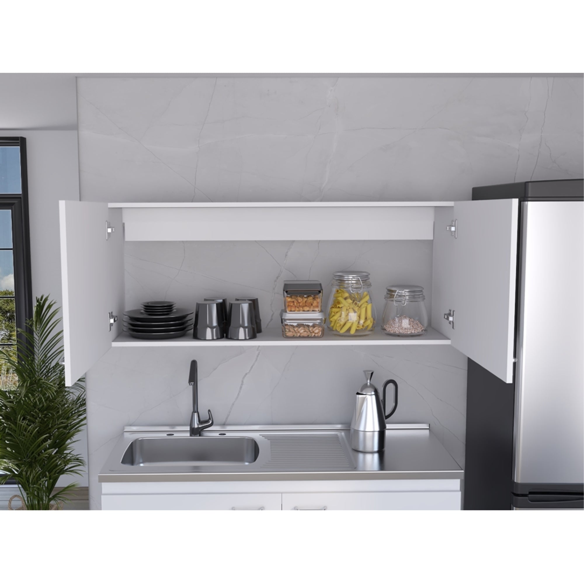 MUEBLE DE COCINA MURAL NAPOLES 120CM BLANCO - 6