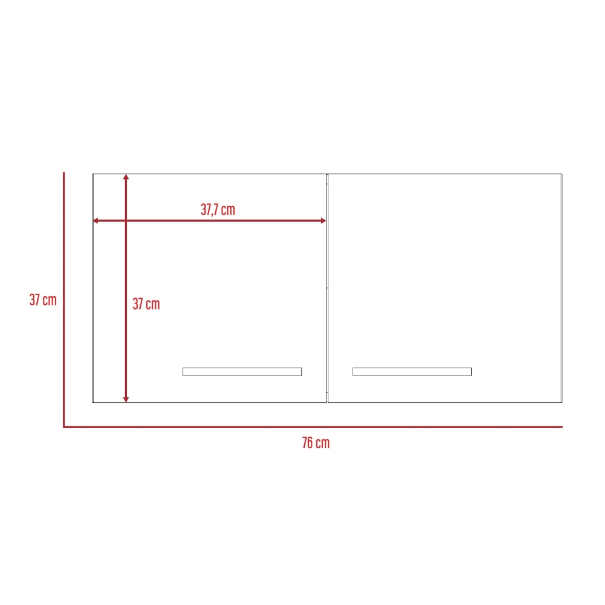 MUEBLE DE COCINA MURAL 2 PUERTAS MANCHESTER WENGUE 37X76X33,5 CM - 8