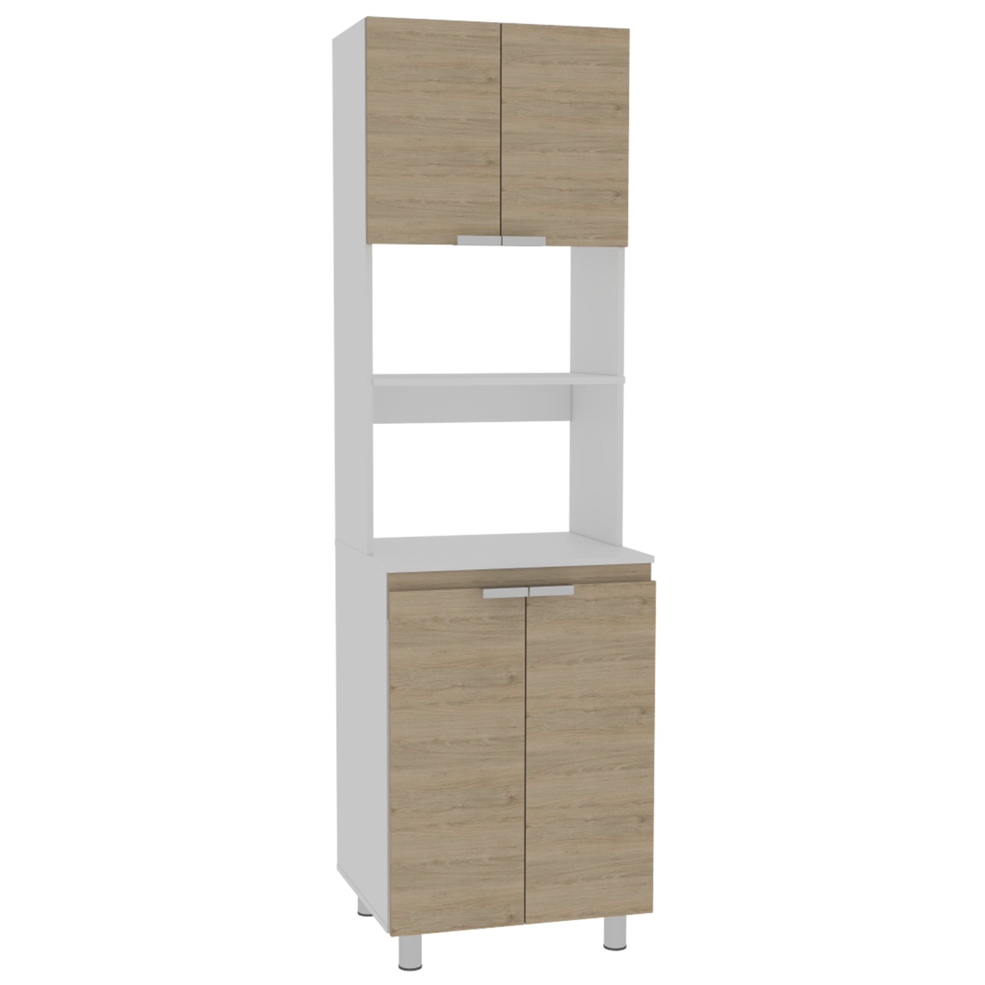 MUEBLE PARA MICROONDAS FENDI 205X60X51,3 CM ROVERE Y BLANCO - 3