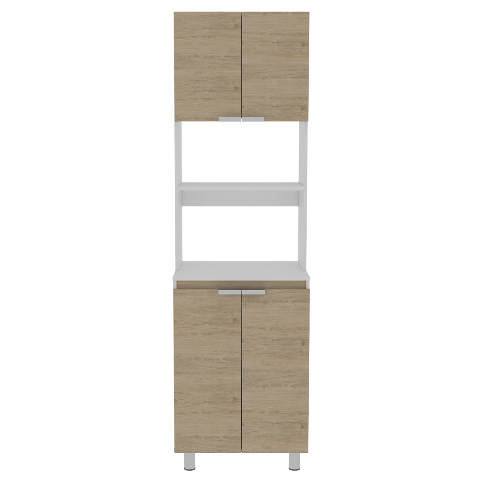 MUEBLE PARA MICROONDAS FENDI 205X60X51,3 CM ROVERE Y BLANCO - 4