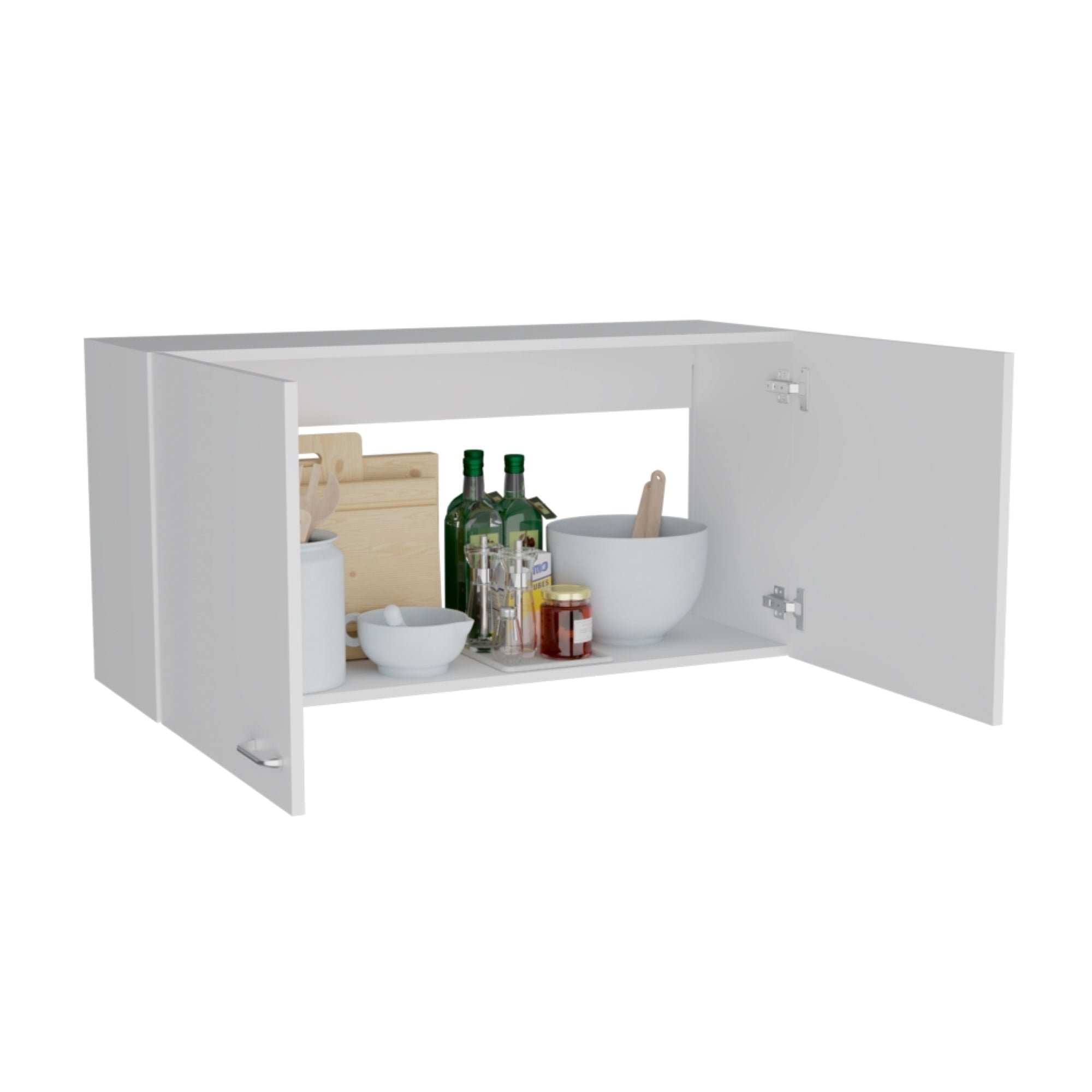 MUEBLE DE COCINA MURAL NAPOLES 100 CM BLANCO 2 PUERTAS - 1