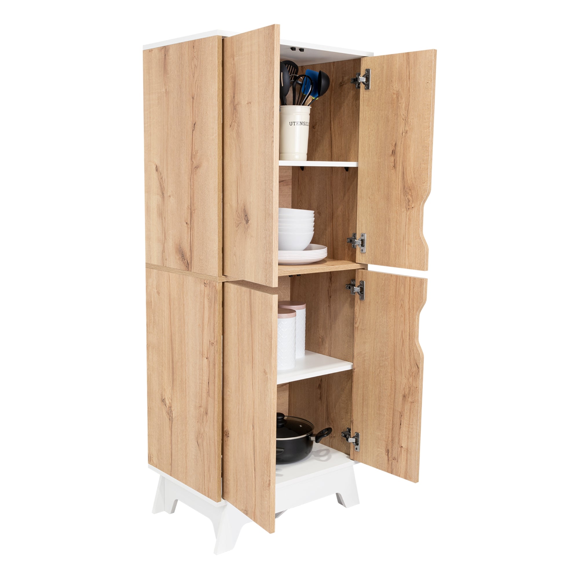 DESPENSA 4 PUERTAS BI-COLOR DUNA Y BLANCO 150,5X60X40 CM - 1