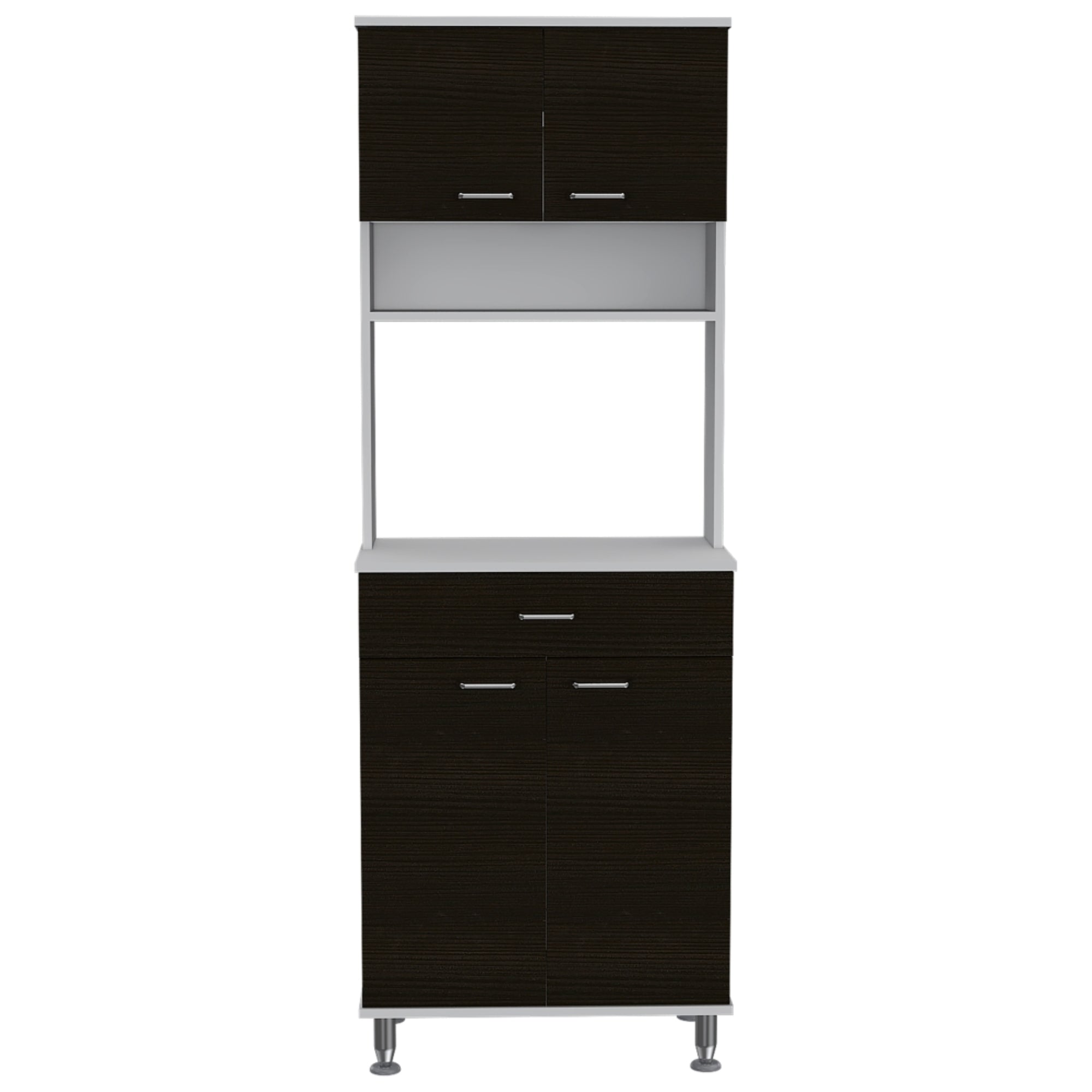 MUEBLE PARA MICROONDAS KITCHEN-60 BLANCO Y WENGUE 169X60X35,1 CM - 6