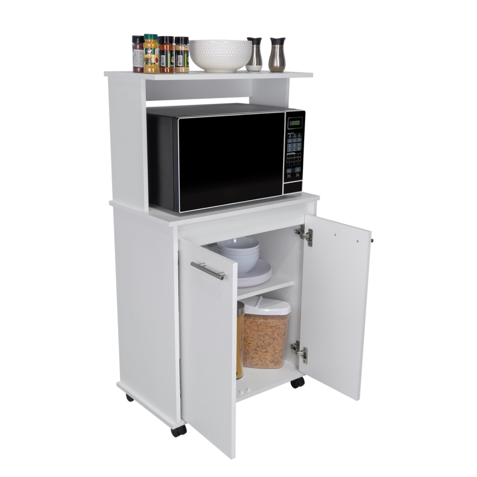 MUEBLE PARA MICROONDAS MANCHESTER 2 PUERTAS BLANCO - 1