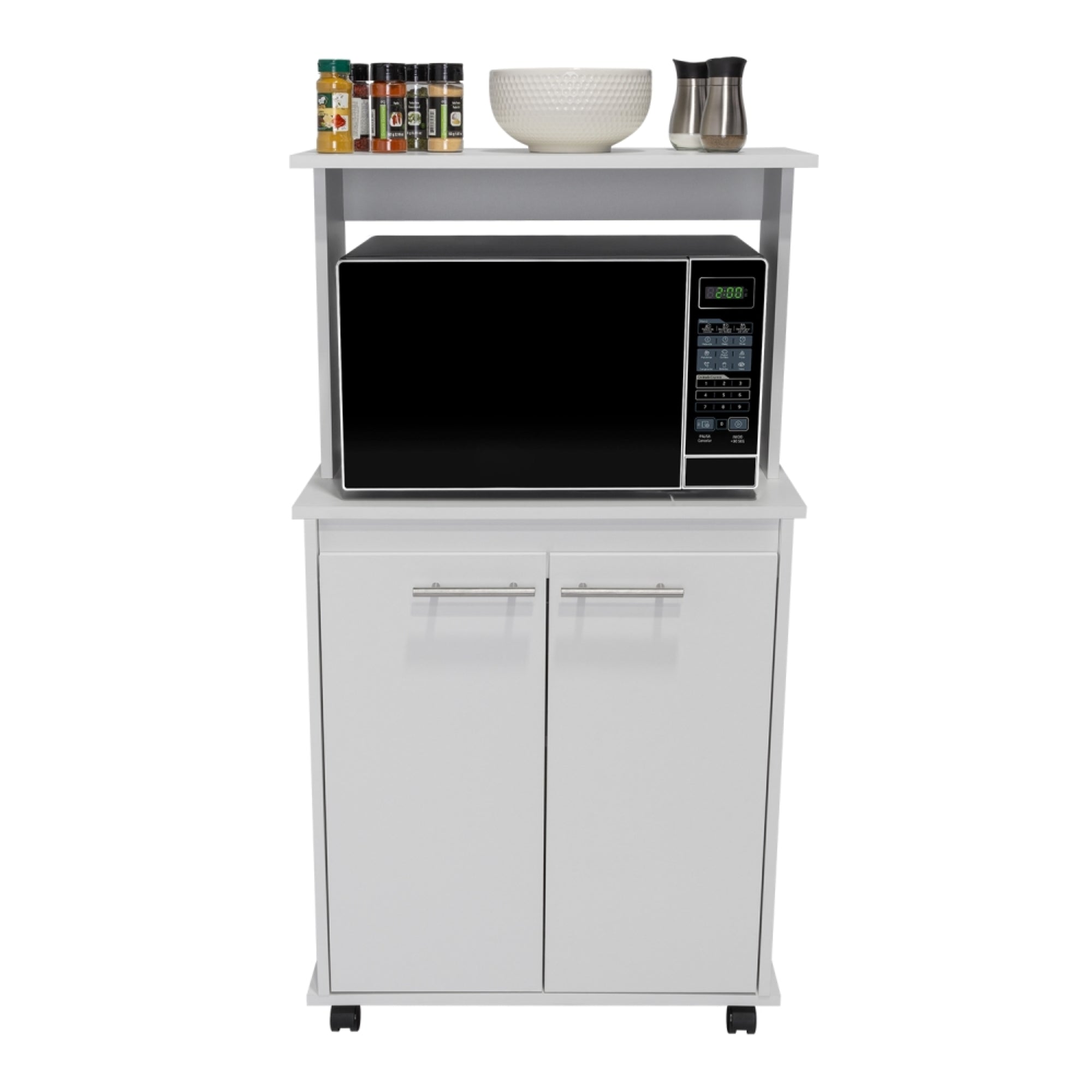 MUEBLE PARA MICROONDAS MANCHESTER 2 PUERTAS BLANCO - 7