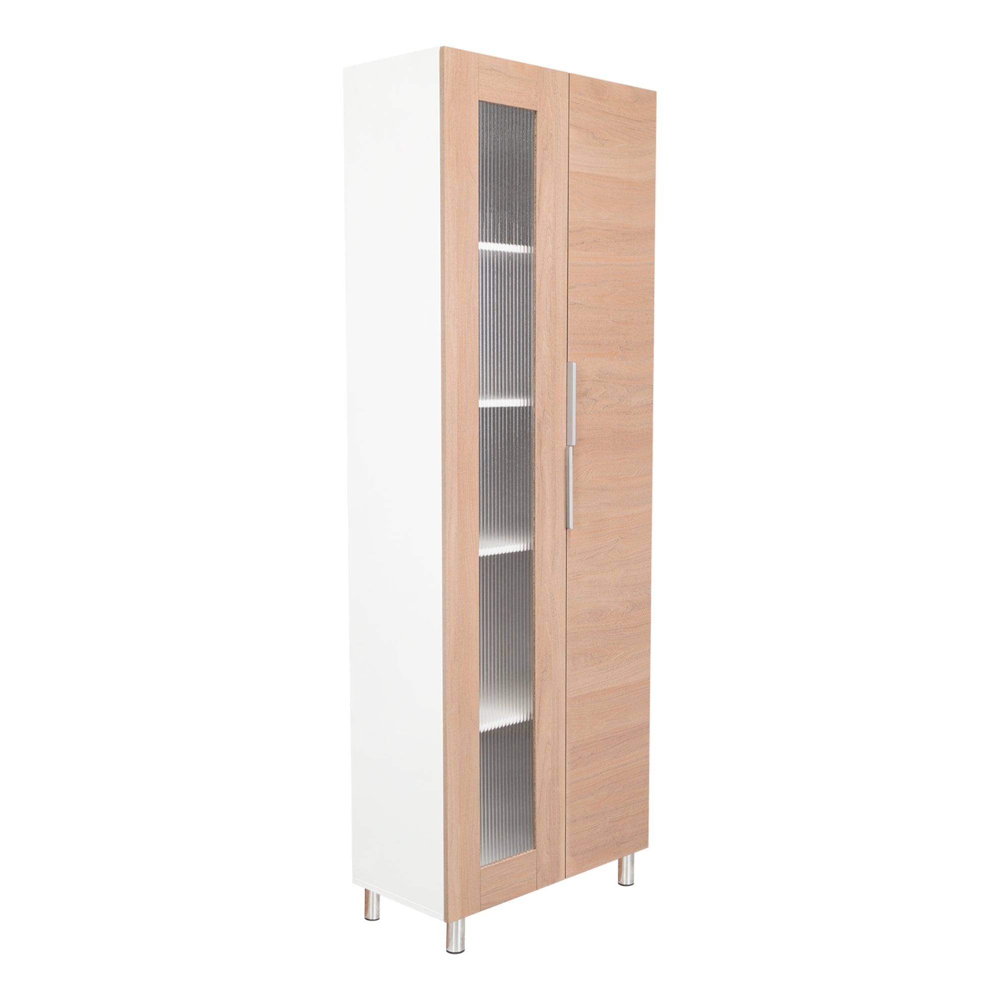 DESPENSA FENDI 2 PUERTAS 205X70X35,8 CM BLANCO Y CASTAÑO - 5