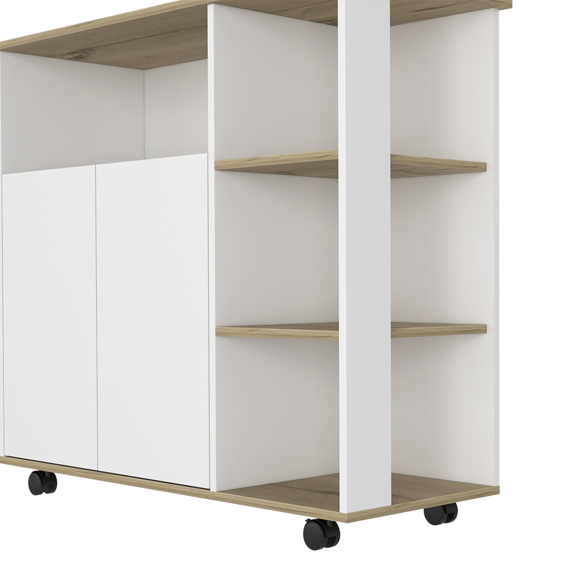 MUEBLE DE COCINA AUXILIAR 2 PUERTAS BLANCO Y DUNA 90X100X40 CM - 6