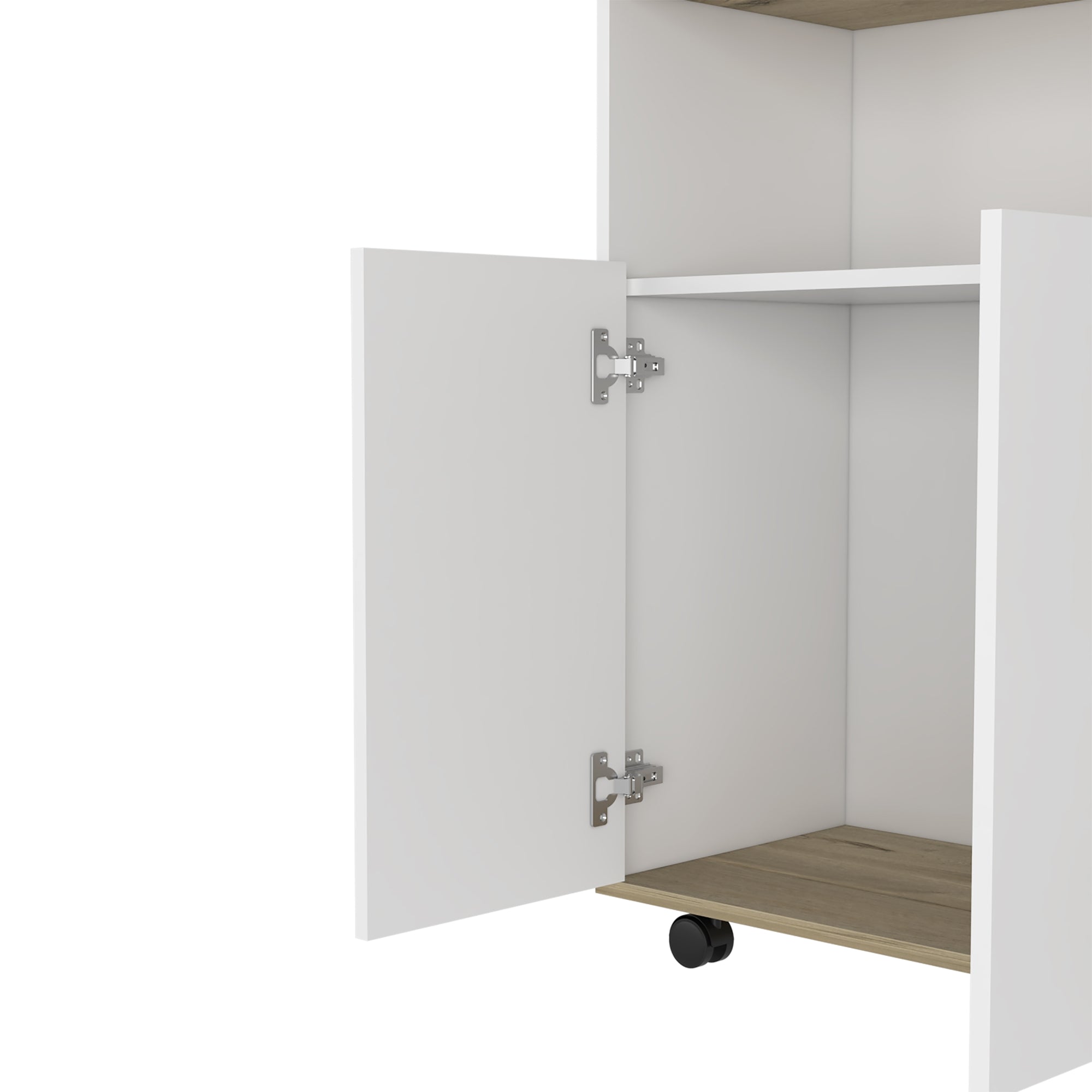 MUEBLE DE COCINA AUXILIAR 2 PUERTAS BLANCO Y DUNA 90X100X40 CM - 7