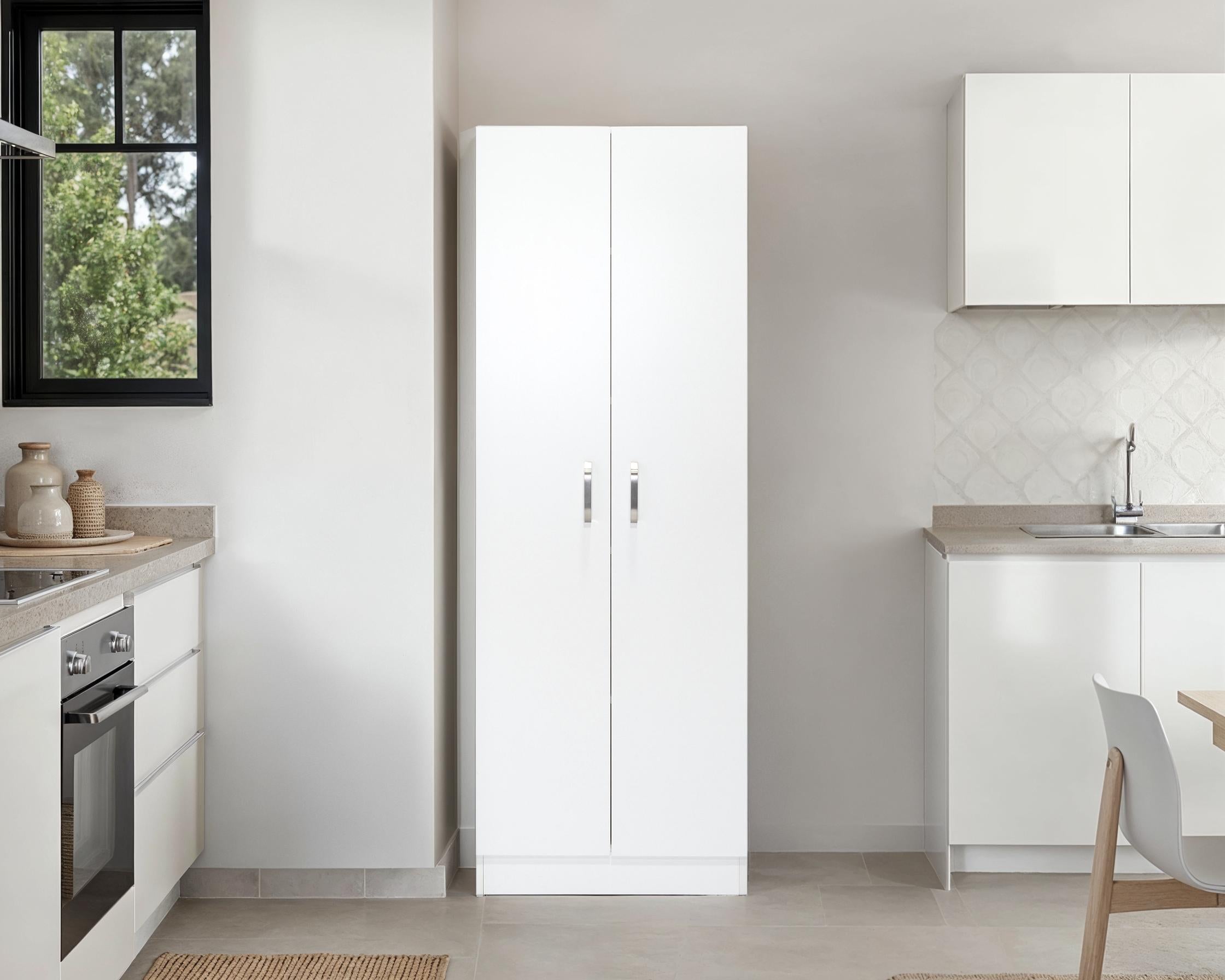 MUEBLE DESPENSA 2 PUERTAS BLANCO 180X60X30 CM - 10
