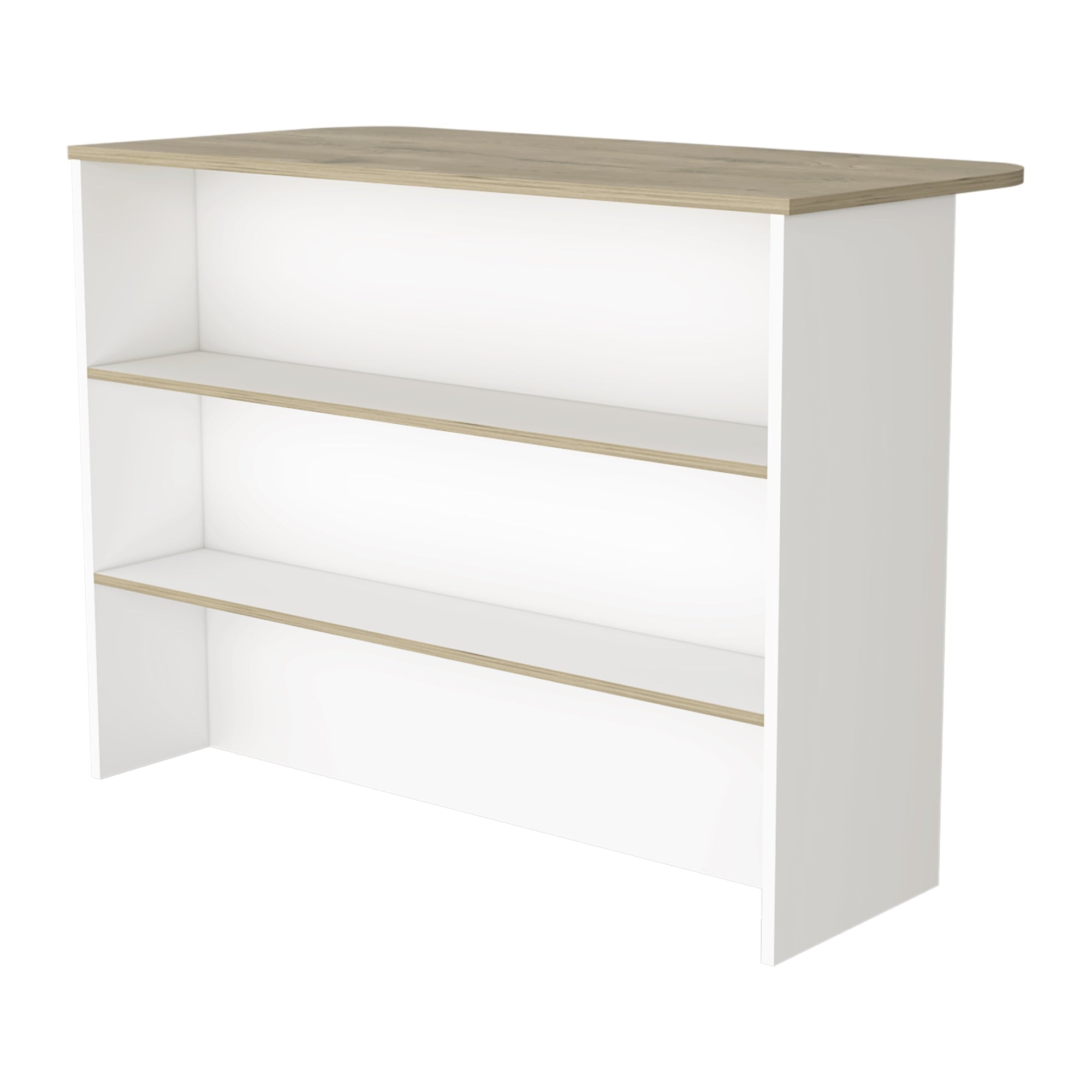 ISLA DE COCINA FENDI ROVERE Y BLANCO 90X120X60 CM - 4