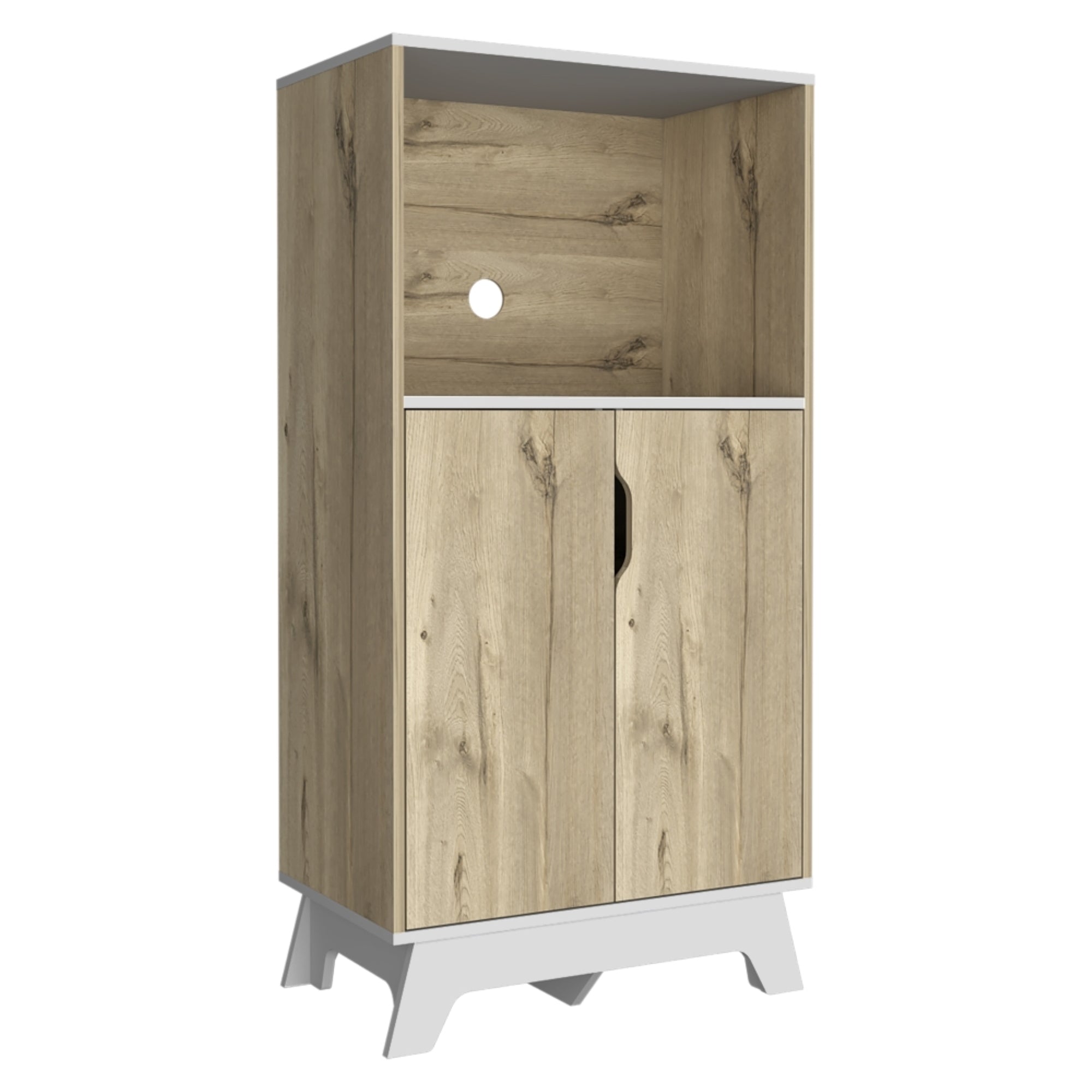 MUEBLE PARA MICROONDAS BI-COLOR 130X65X40 CM DUNA Y BLANCO - 6