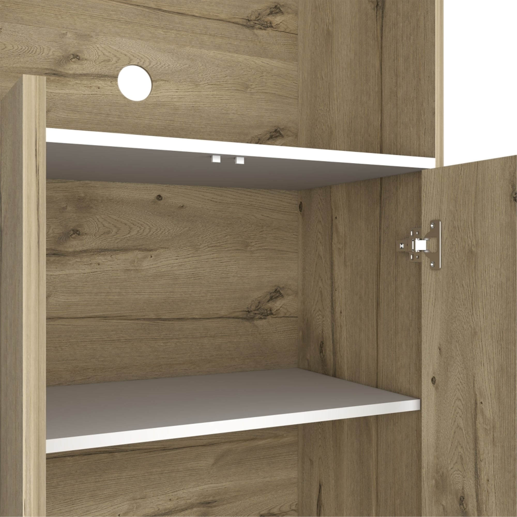 MUEBLE PARA MICROONDAS BI-COLOR 130X65X40 CM DUNA Y BLANCO - 10