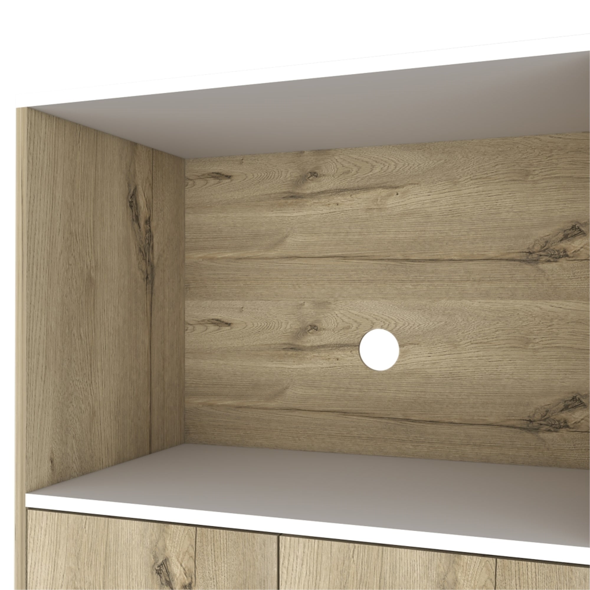 MUEBLE PARA MICROONDAS BI-COLOR 130X65X40 CM DUNA Y BLANCO - 11