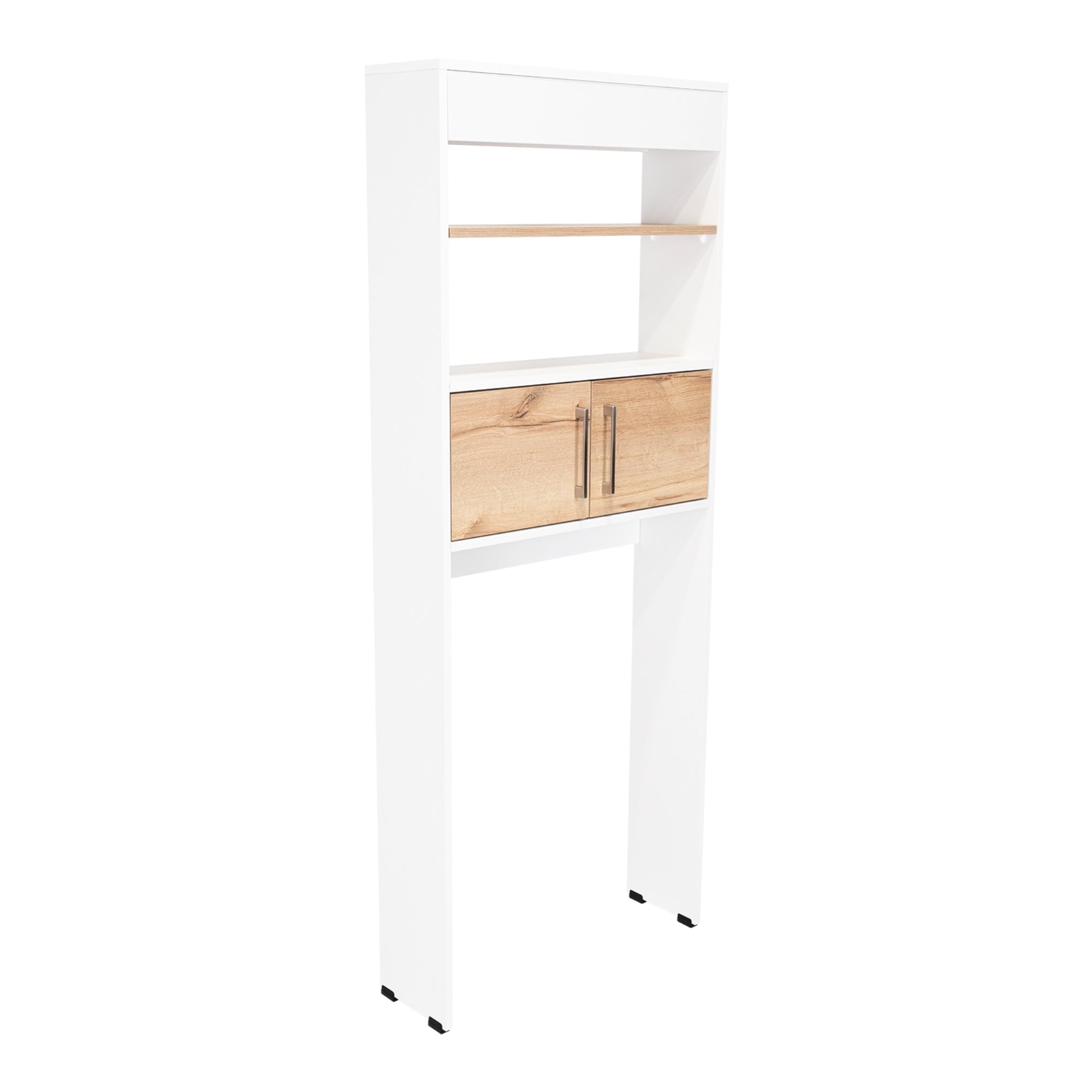 ESTANTE WC MADRID 2 PUERTAS 160X62,4X20,3 CM BLANCO Y DUNA - 6