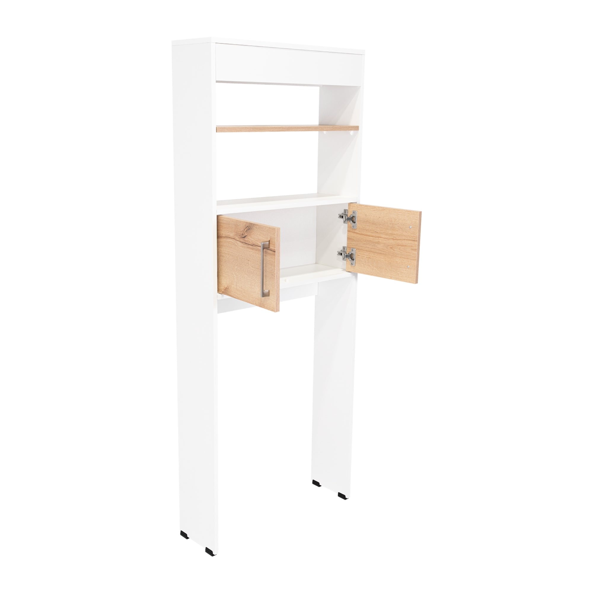 ESTANTE WC MADRID 2 PUERTAS 160X62,4X20,3 CM BLANCO Y DUNA - 7