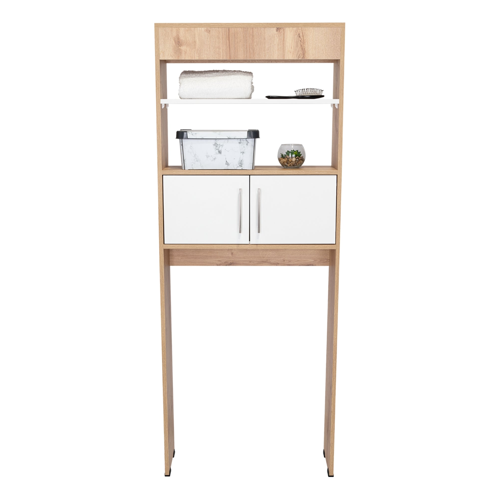 ESTANTE WC MADRID 2 PUERTAS 160X62,4X20,3 CM DUNA Y BLANCO - 8