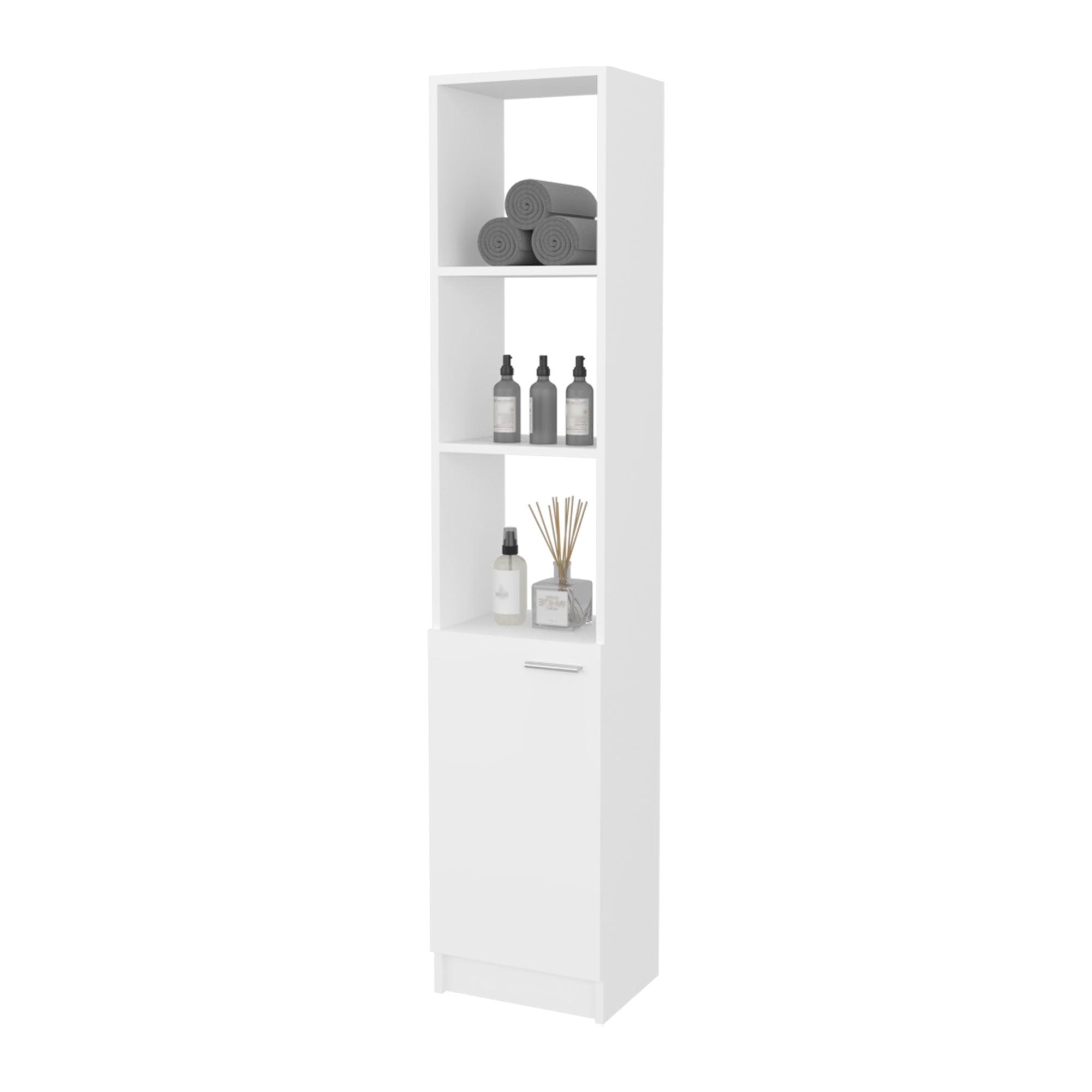 ESTANTE ORGANIZADOR DE BAÑO 1 PUERTA BATH 3 REPISAS BLANCO - 1