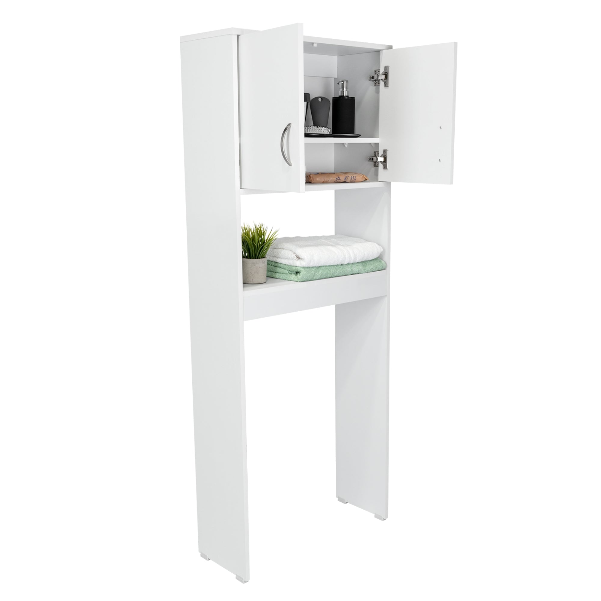 ESTANTE WC BARCELONA 160X63X25,5 CM 2 PUERTAS BLANCO - 3