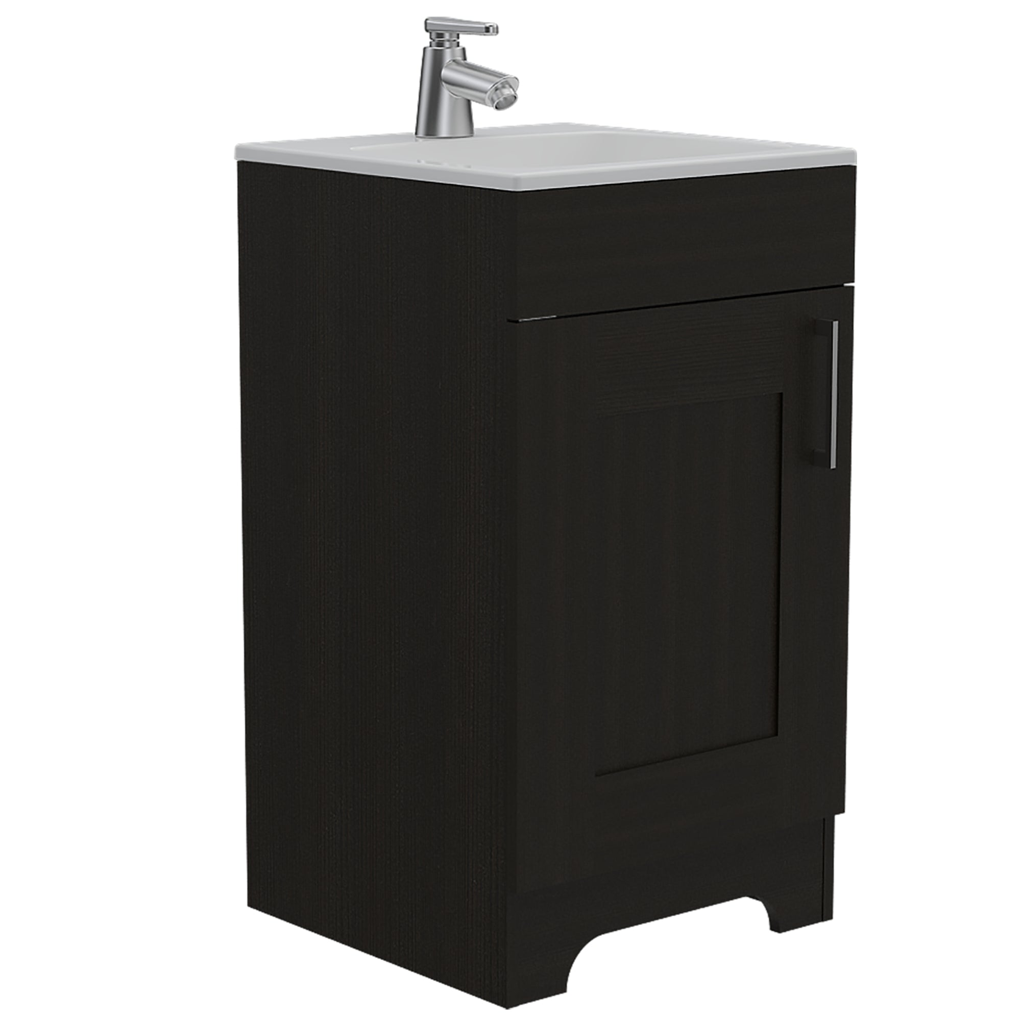 MUEBLE DE BAÑO CON LAVAMANOS BARCELONA 1 PUERTA WENGUE - 3