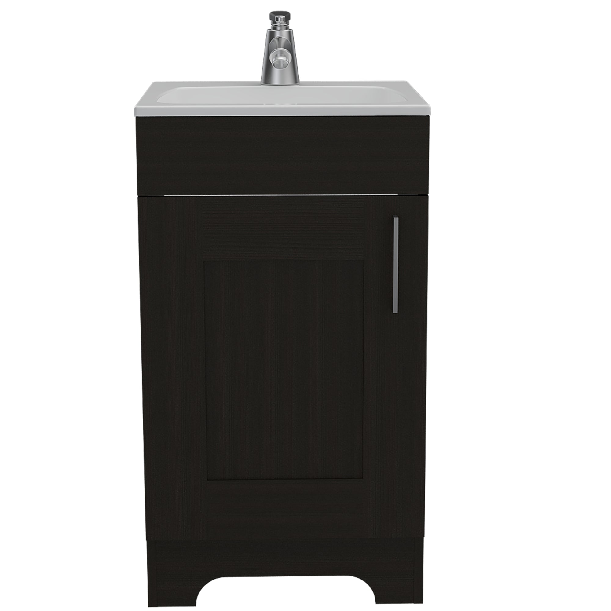 MUEBLE DE BAÑO CON LAVAMANOS BARCELONA 1 PUERTA WENGUE - 4
