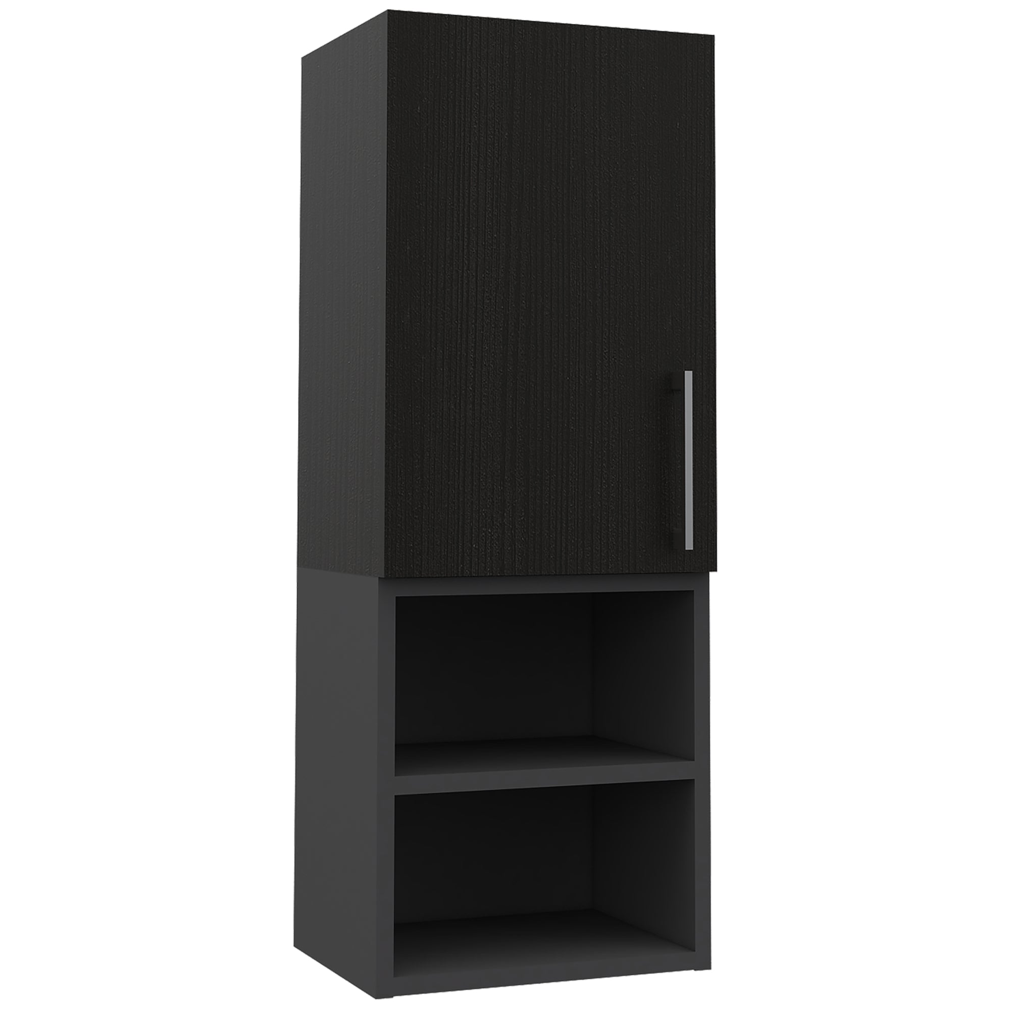 MUEBLE AUXILIAR MURO BAÑO 1 PUERTA WENGUE Y PLOMO - 3