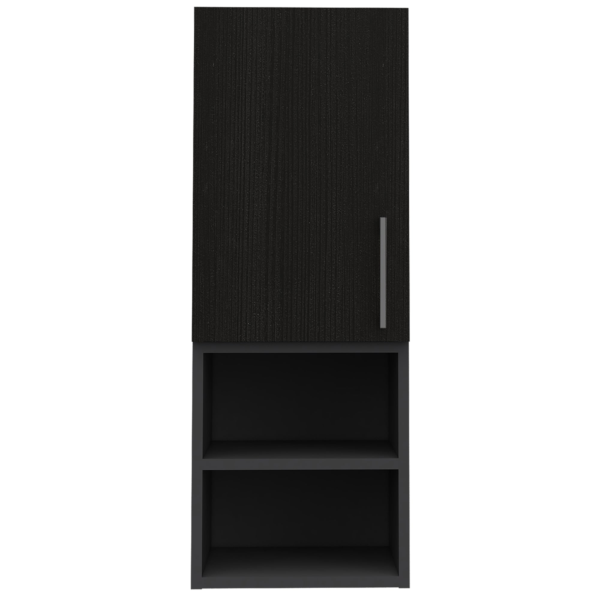 MUEBLE AUXILIAR MURO BAÑO 1 PUERTA WENGUE Y PLOMO - 4