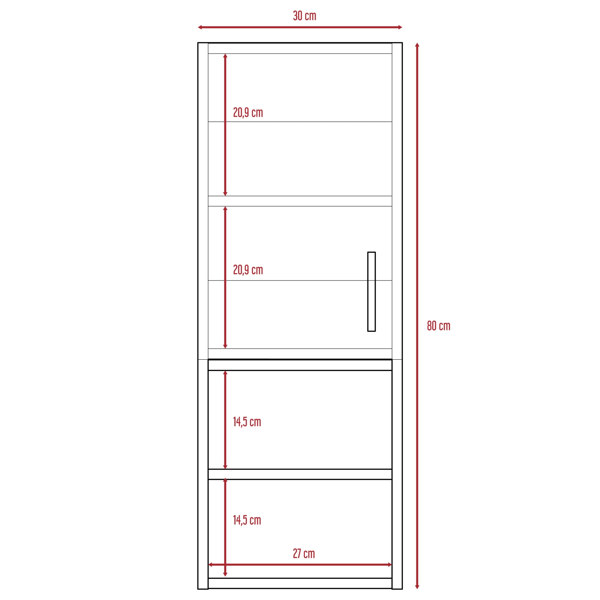 MUEBLE AUXILIAR MURO BAÑO 1 PUERTA WENGUE Y PLOMO - 8