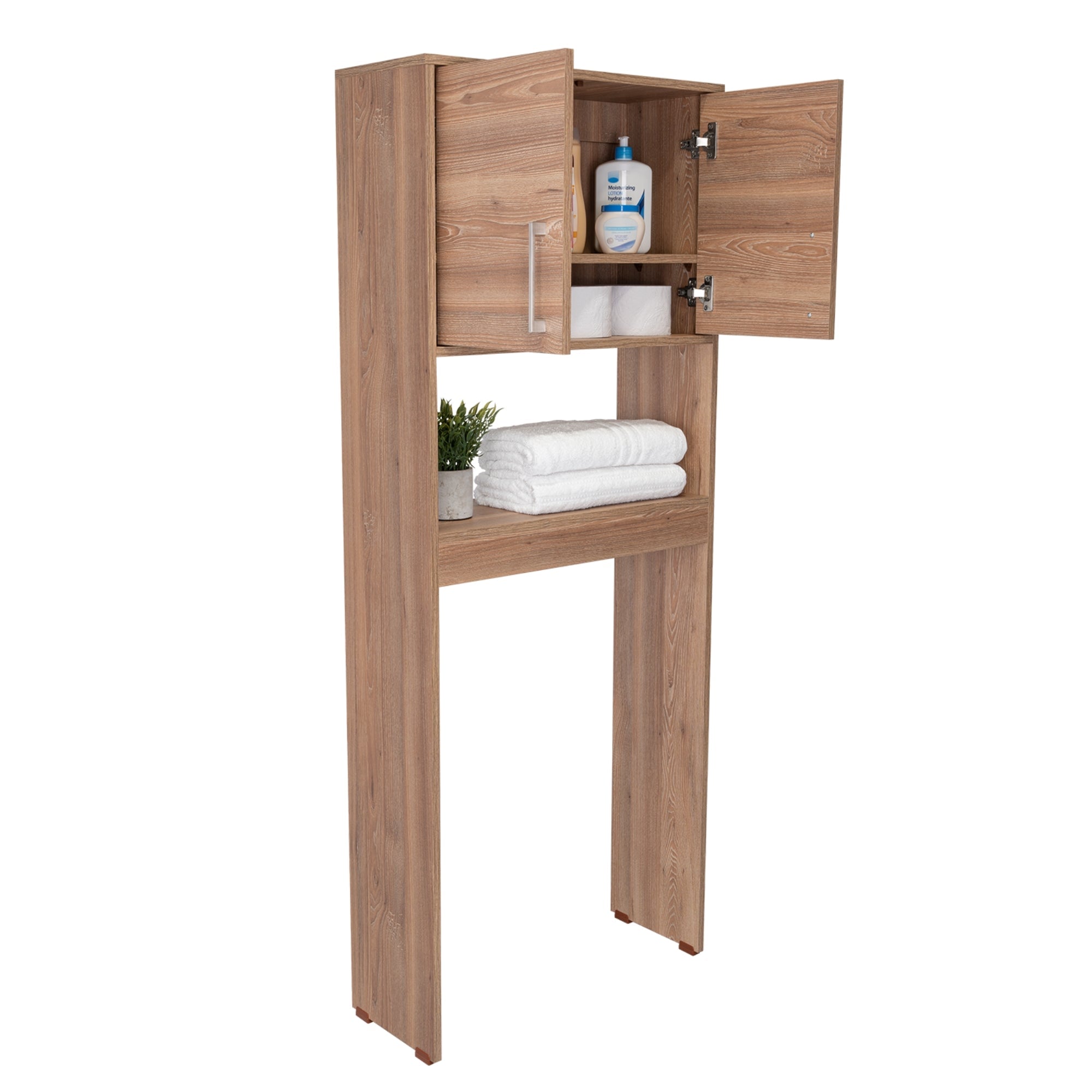 ESTANTE WC BARCELONA 160X63X25,5 CM 2 PUERTAS MIEL - 1