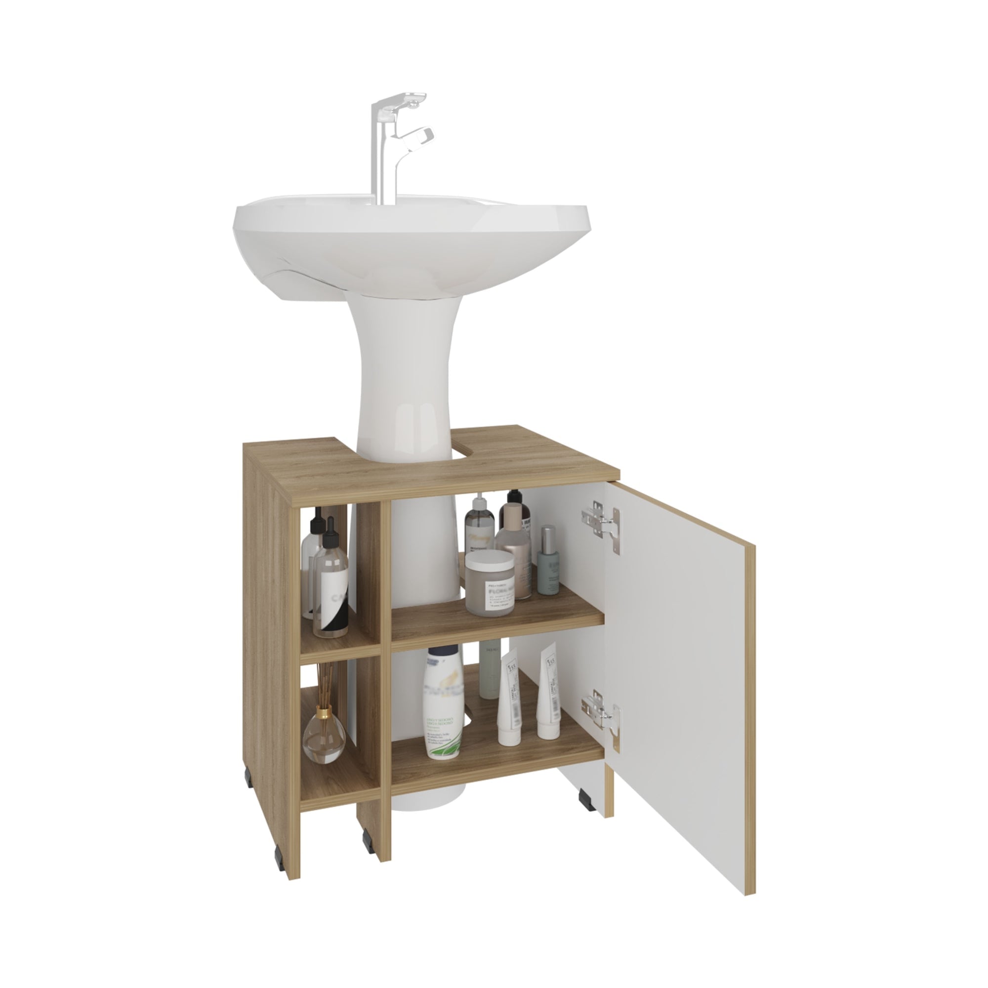 MUEBLE PARA LAVAMANOS 1 PUERTA 50,9X47X37,4 CM FRESNO EUROPEO - 1