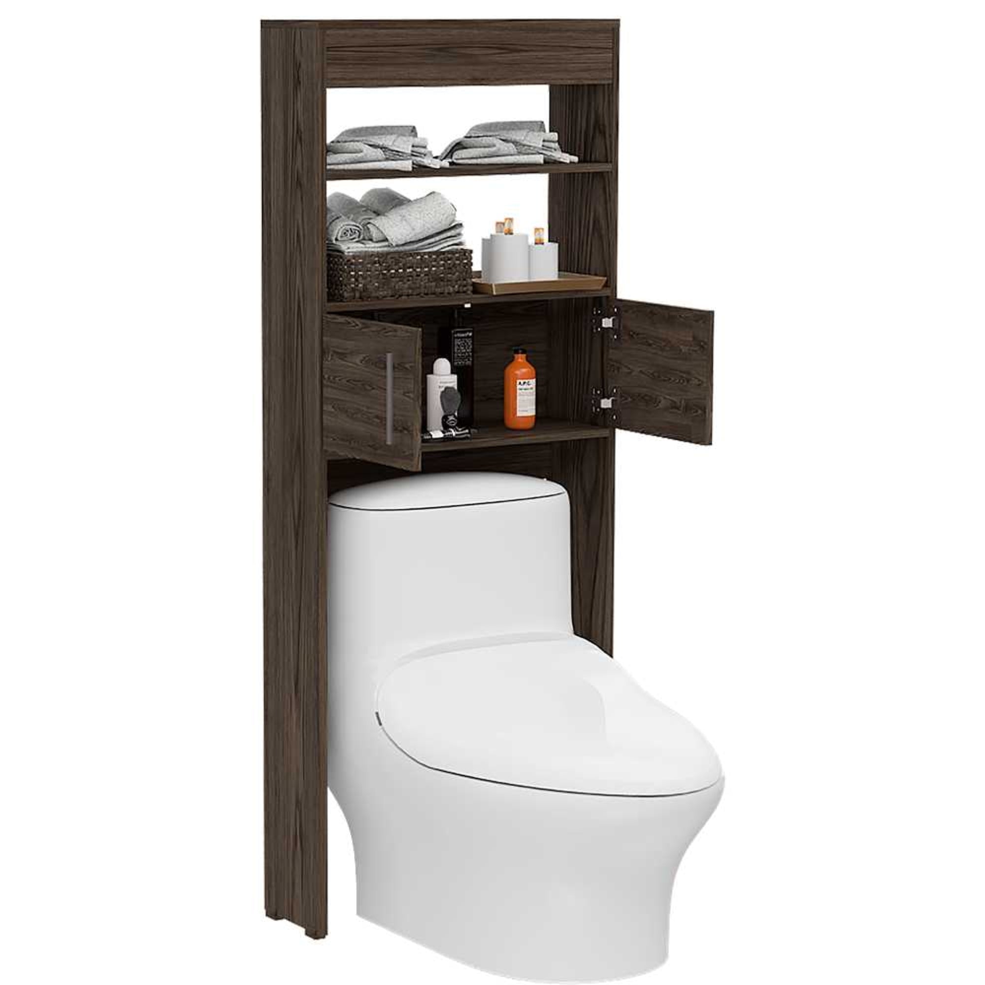 ESTANTE WC MADRID 2 PUERTAS 160X62,4X20,3 CM COÑAC - 1