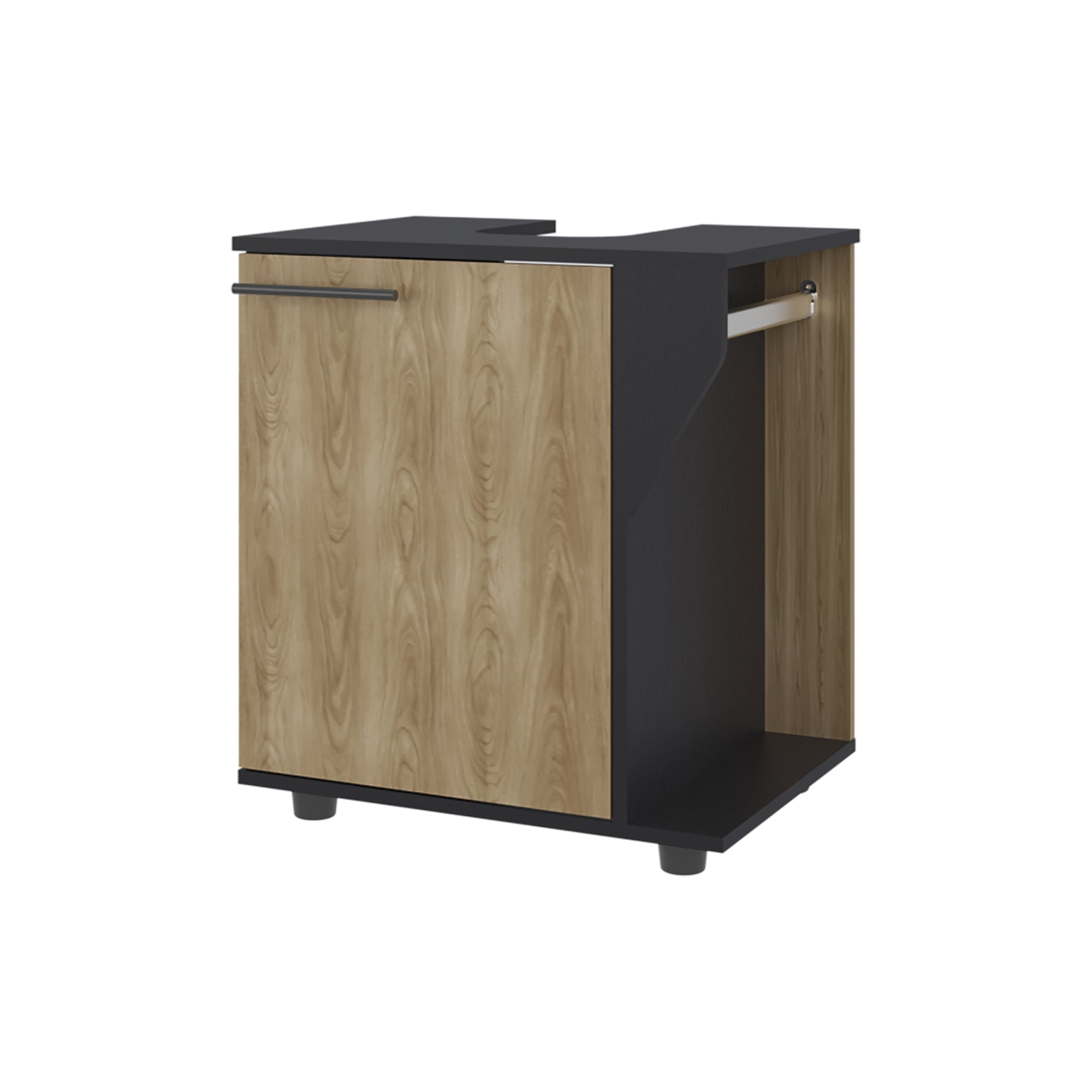 MUEBLE PARA LAVAMANOS PHILLIPS 1 PUERTA WENGUE Y FRESNO - 3