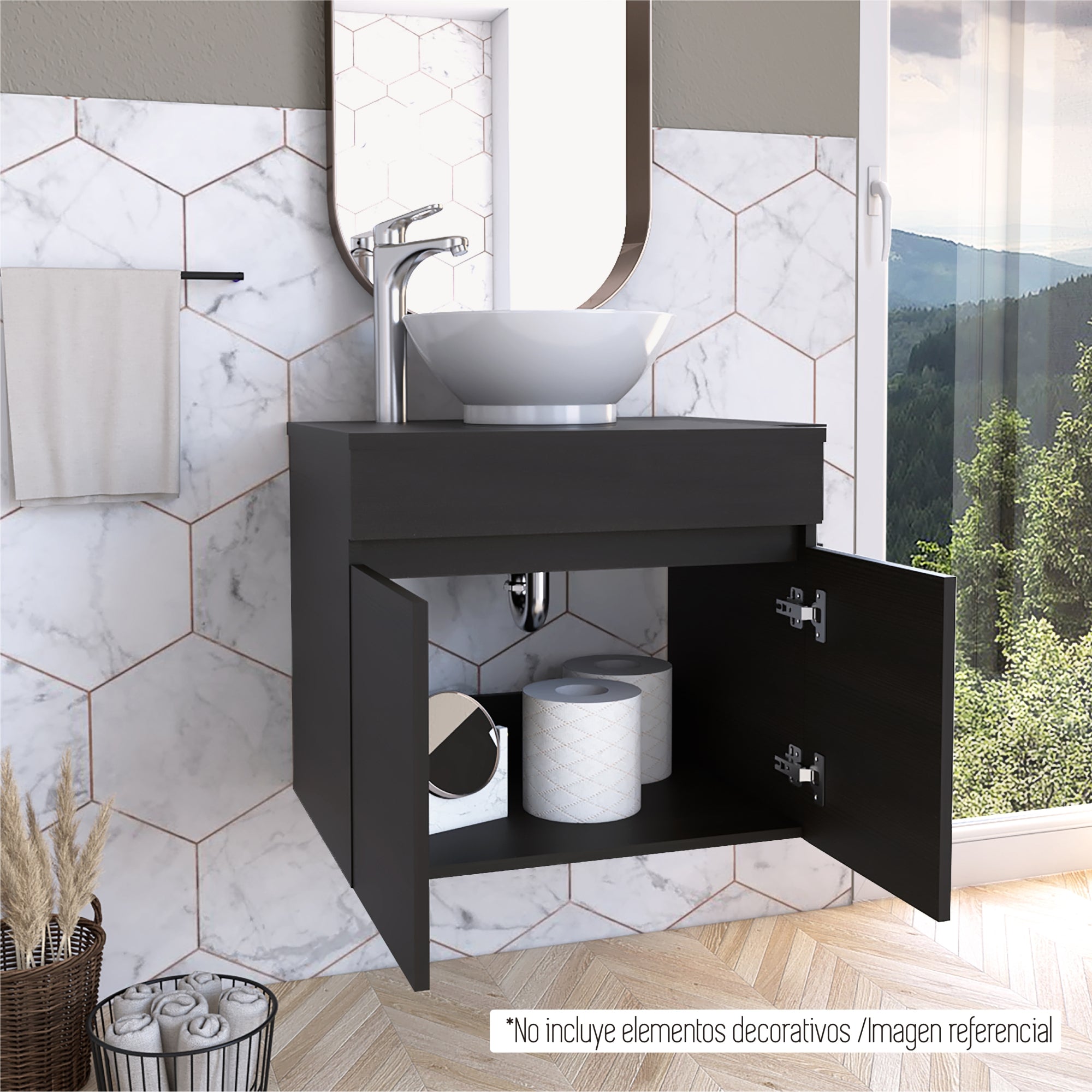 MUEBLE DE BAÑO MANCHESTER 51,8X59,5X44,5 CM CON LAVAMANOS - 2