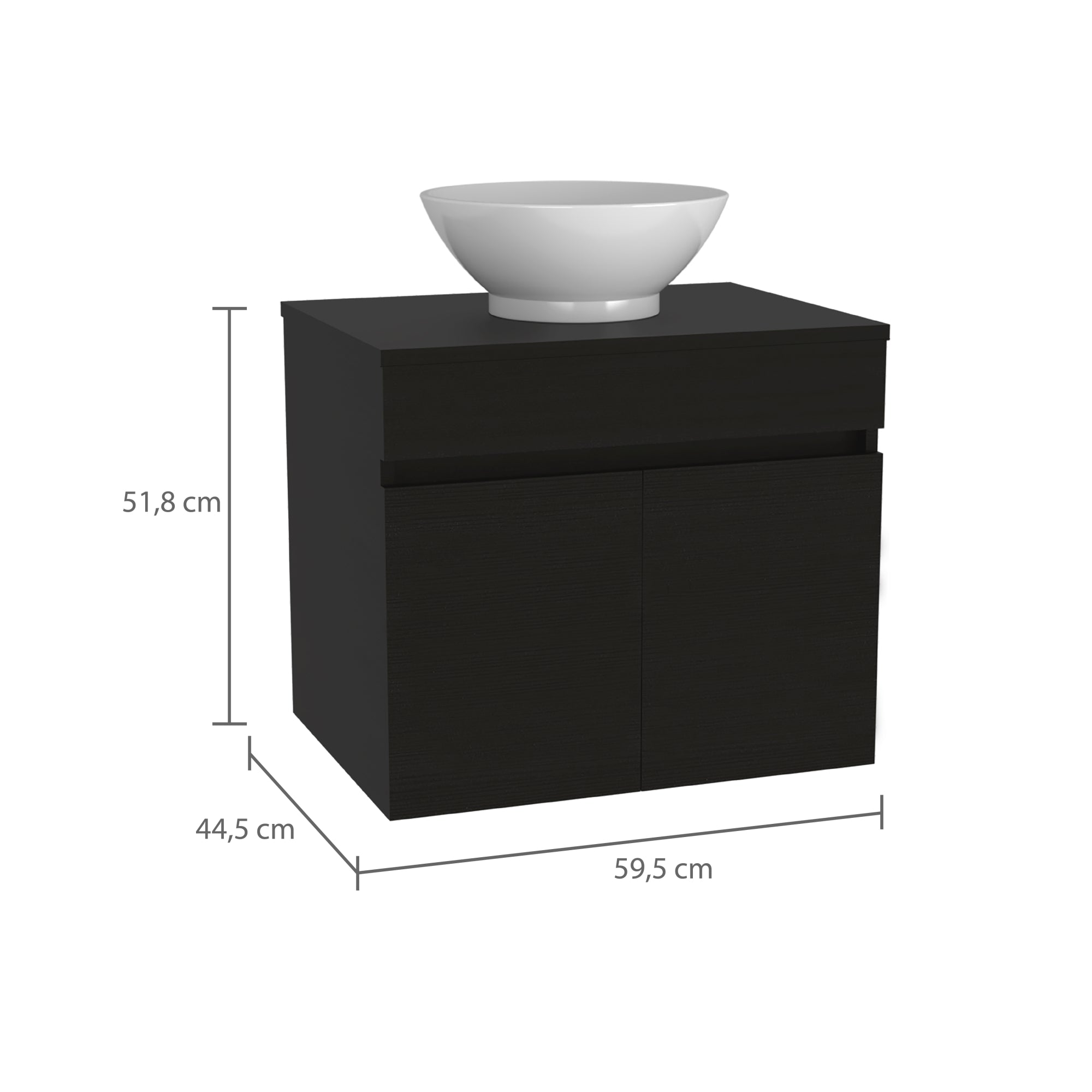 MUEBLE DE BAÑO MANCHESTER 51,8X59,5X44,5 CM CON LAVAMANOS - 3