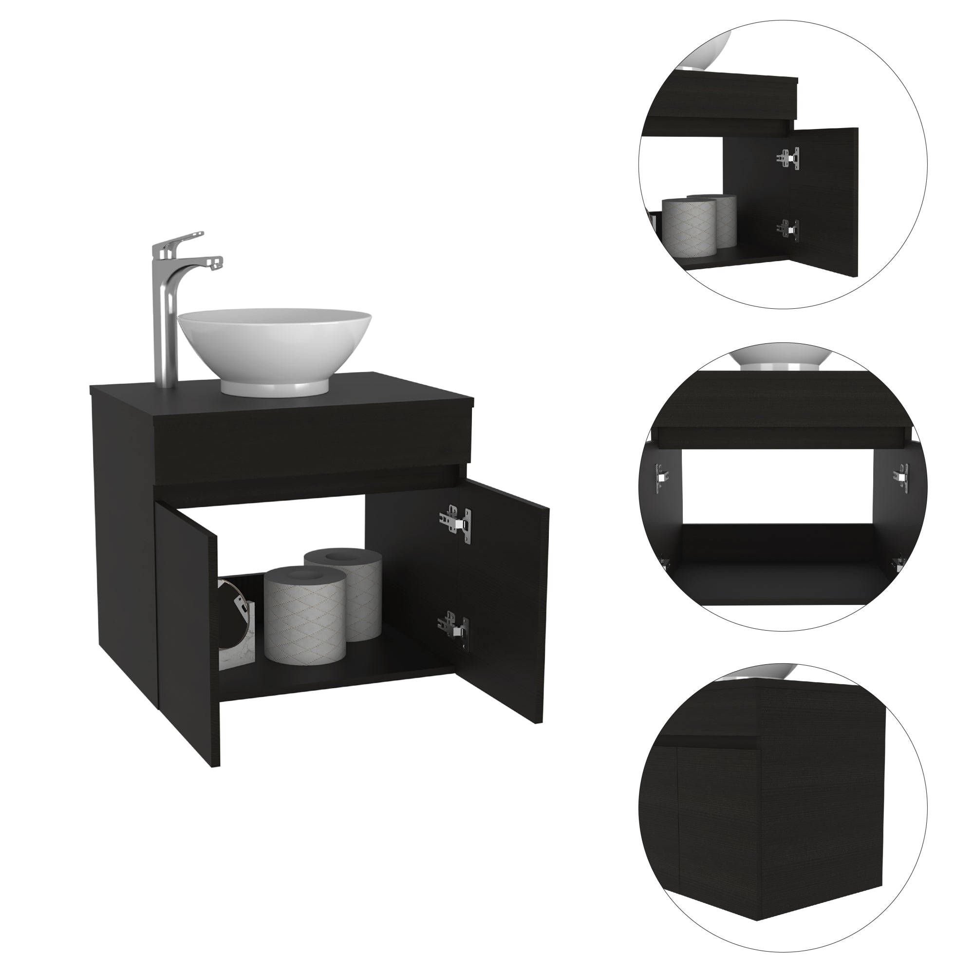 MUEBLE DE BAÑO MANCHESTER 51,8X59,5X44,5 CM CON LAVAMANOS - 11