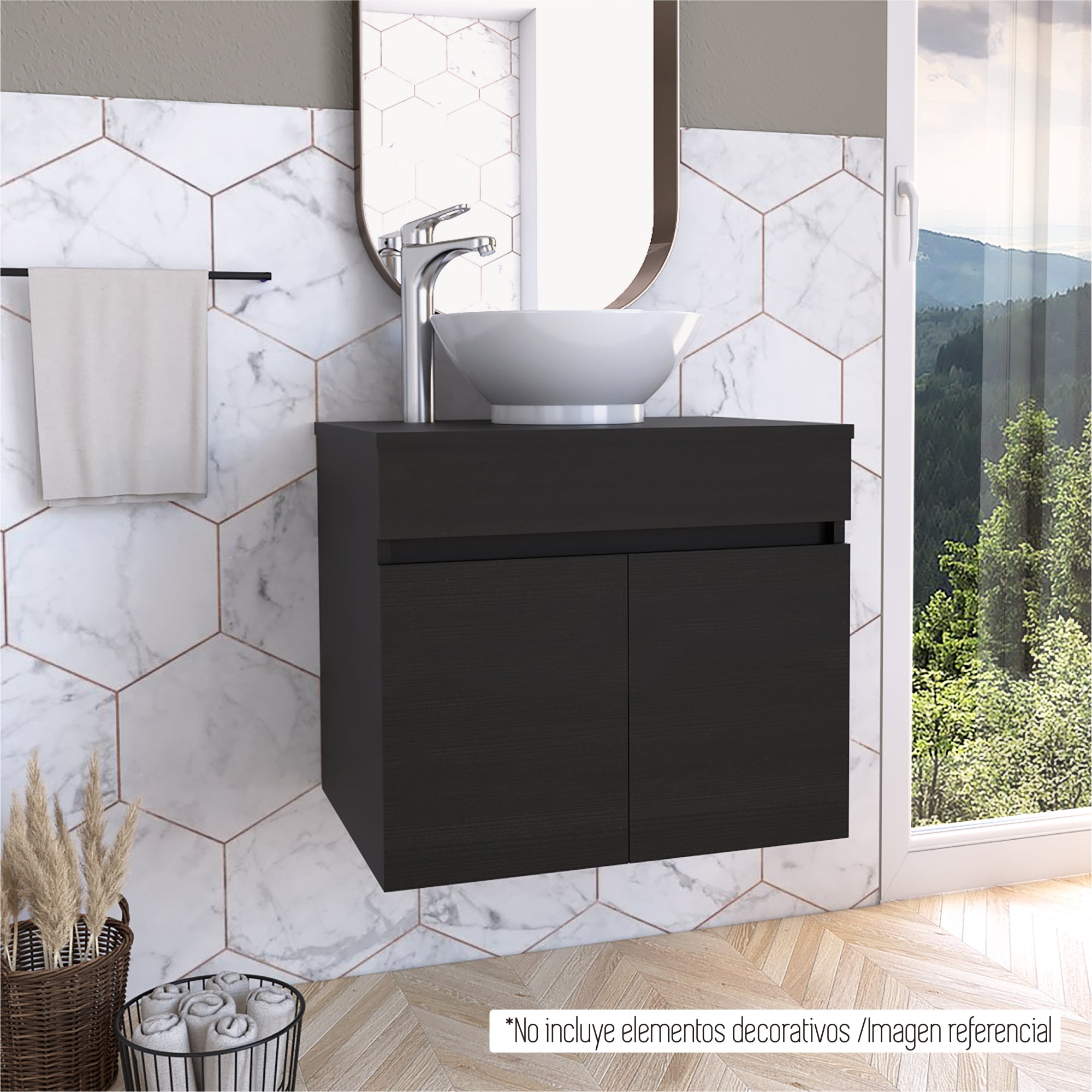 MUEBLE DE BAÑO MANCHESTER 51,8X59,5X44,5 CM CON LAVAMANOS - 12