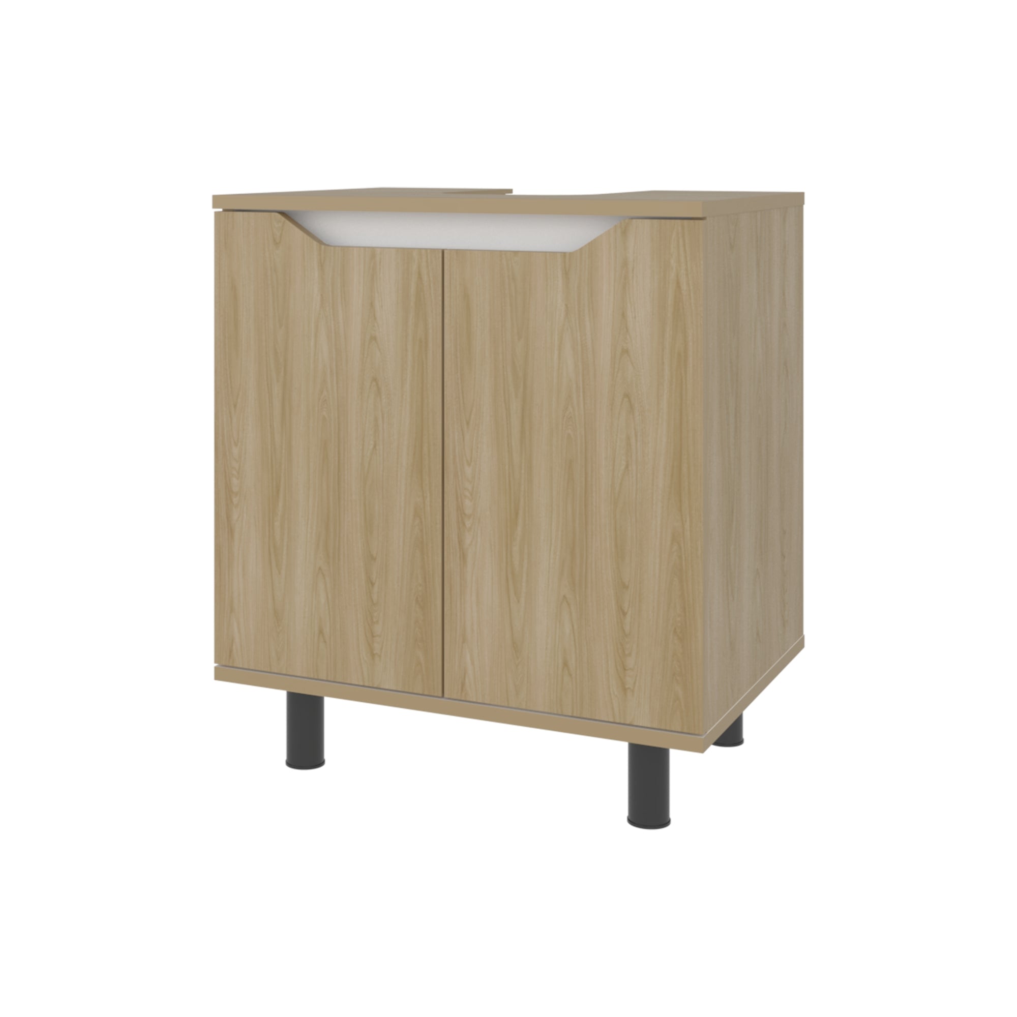MUEBLE PARA LAVAMANOS MARLO 2 PUERTAS FRESNO Y BLANCO - 3