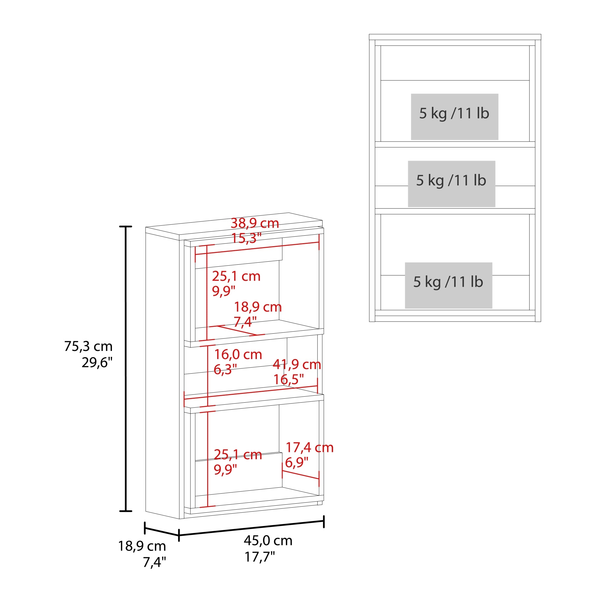 MUEBLE AUXILAR MURO BAÑO ECO WENGUE Y FRESNO - 6
